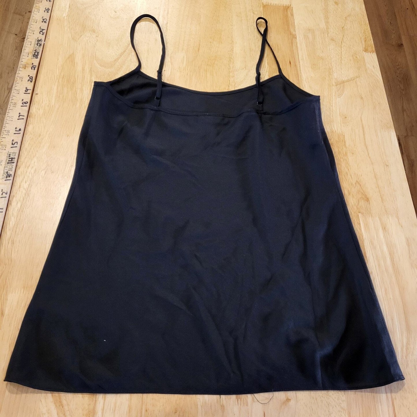 DKNY Black Adjustable Spaghetti Strap Camisole 16" P2P 