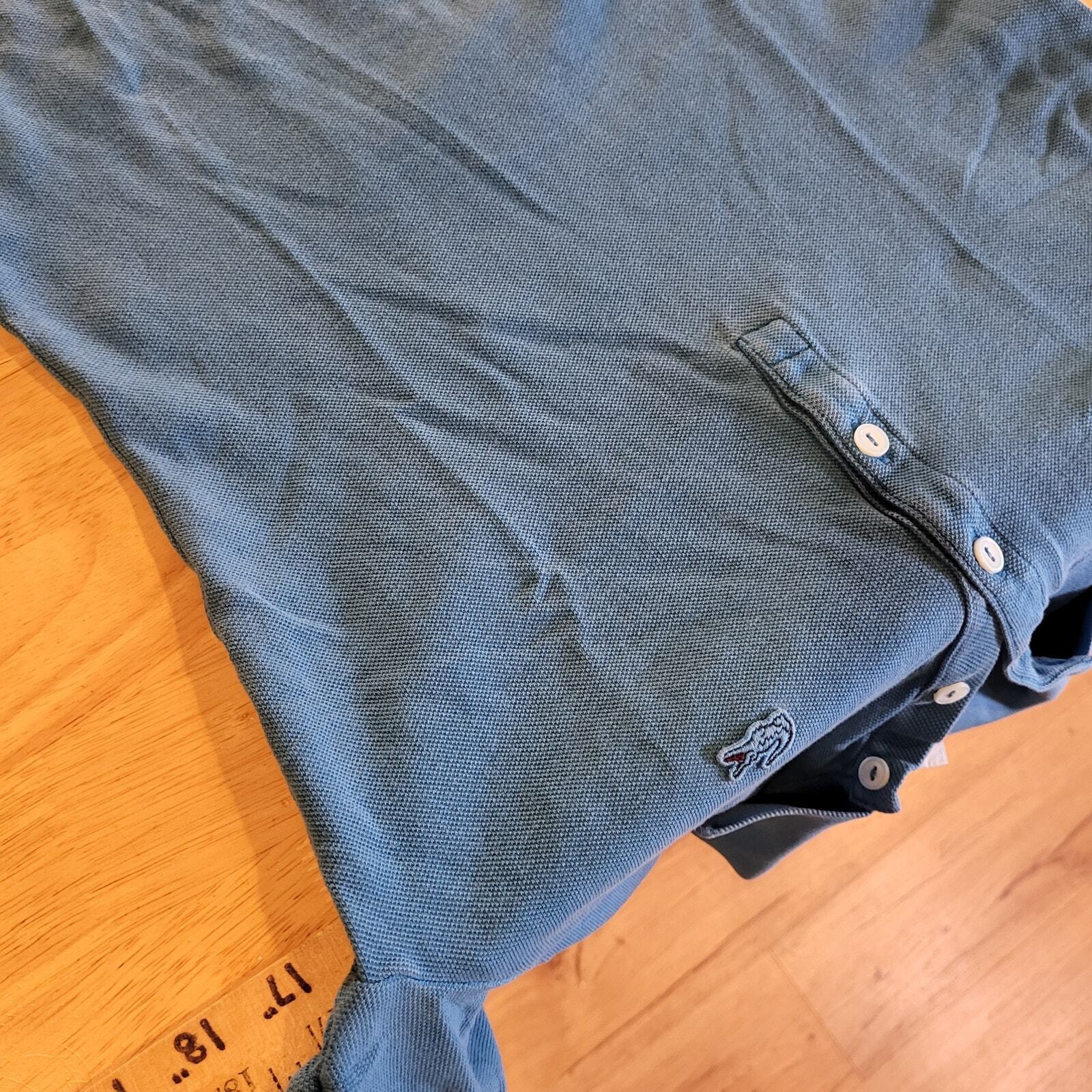 Lacoste Blue Polo 100% Cotton Short Sleeve Size 36