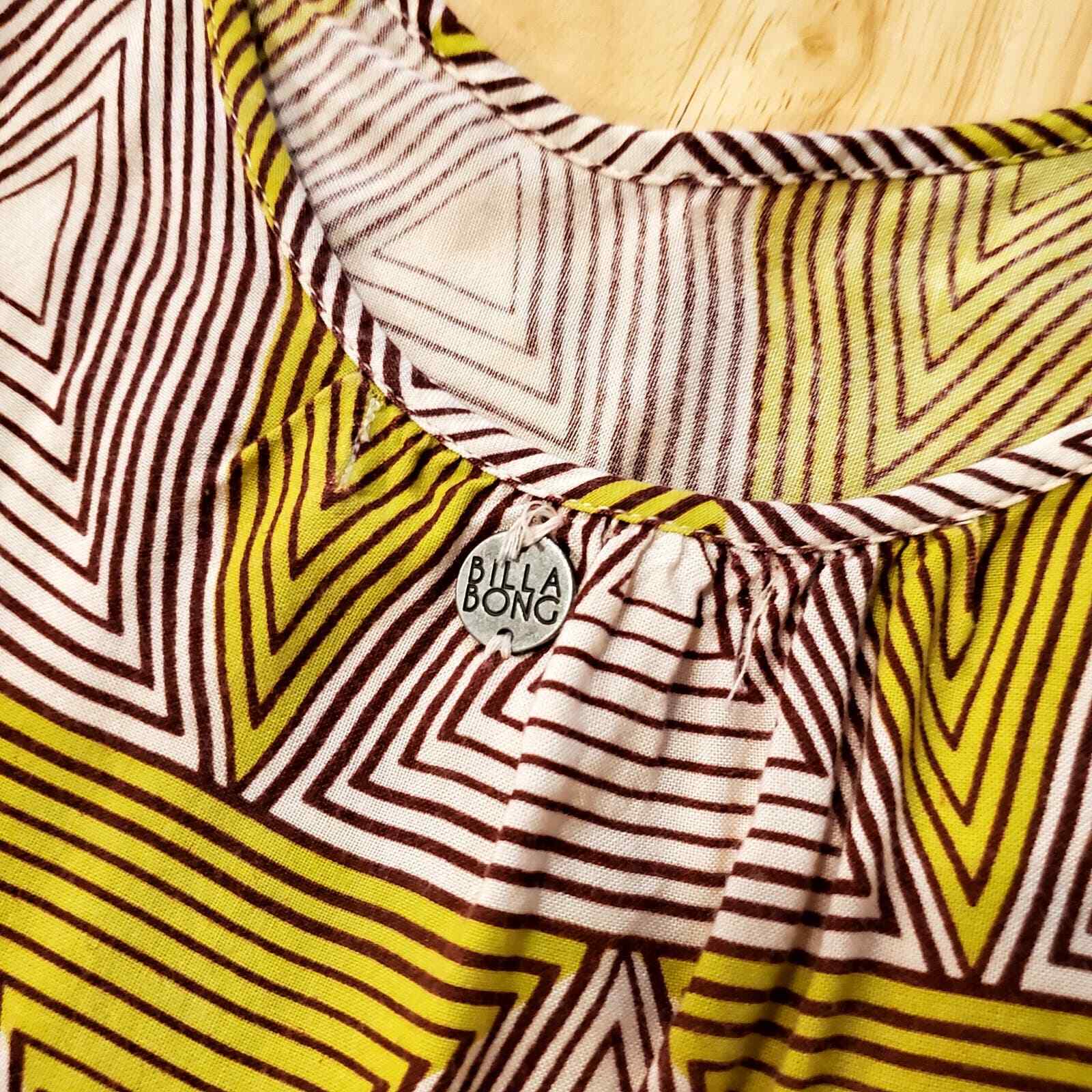 Billabong Geometric Print Spaghetti Strap Dress Hi-Low
