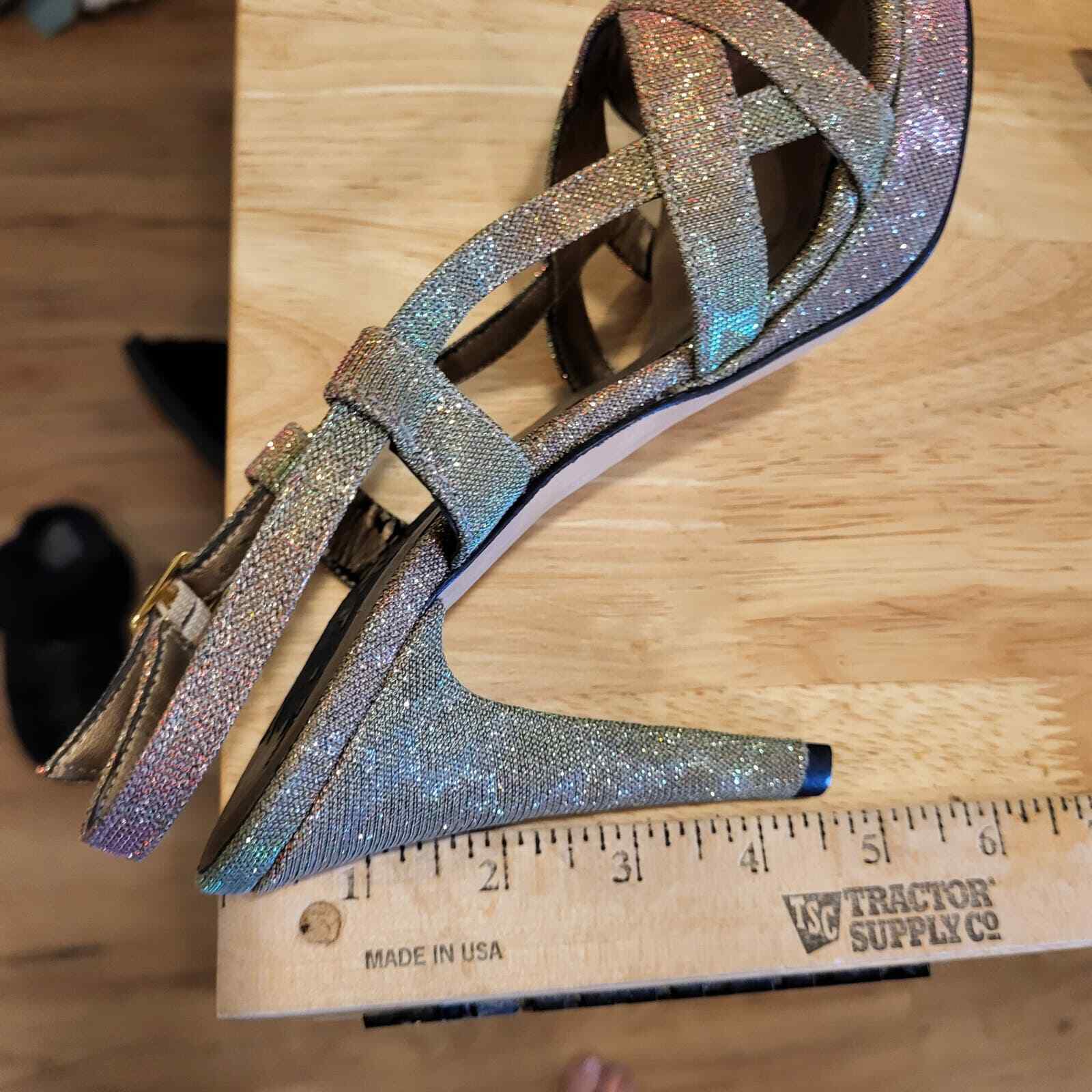 Rainbow Leopard Metalic Strappy 8m 4" Heel