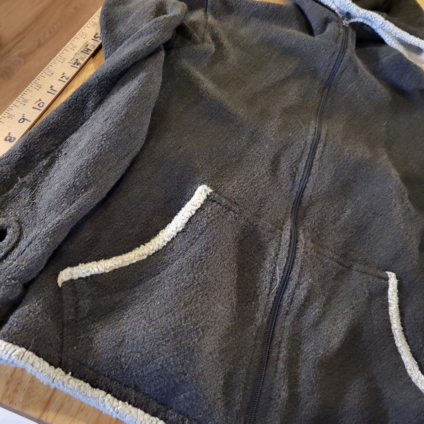 Kuhl Alfpaca Fleece Brown Hooded Zip Up Front Pockets 