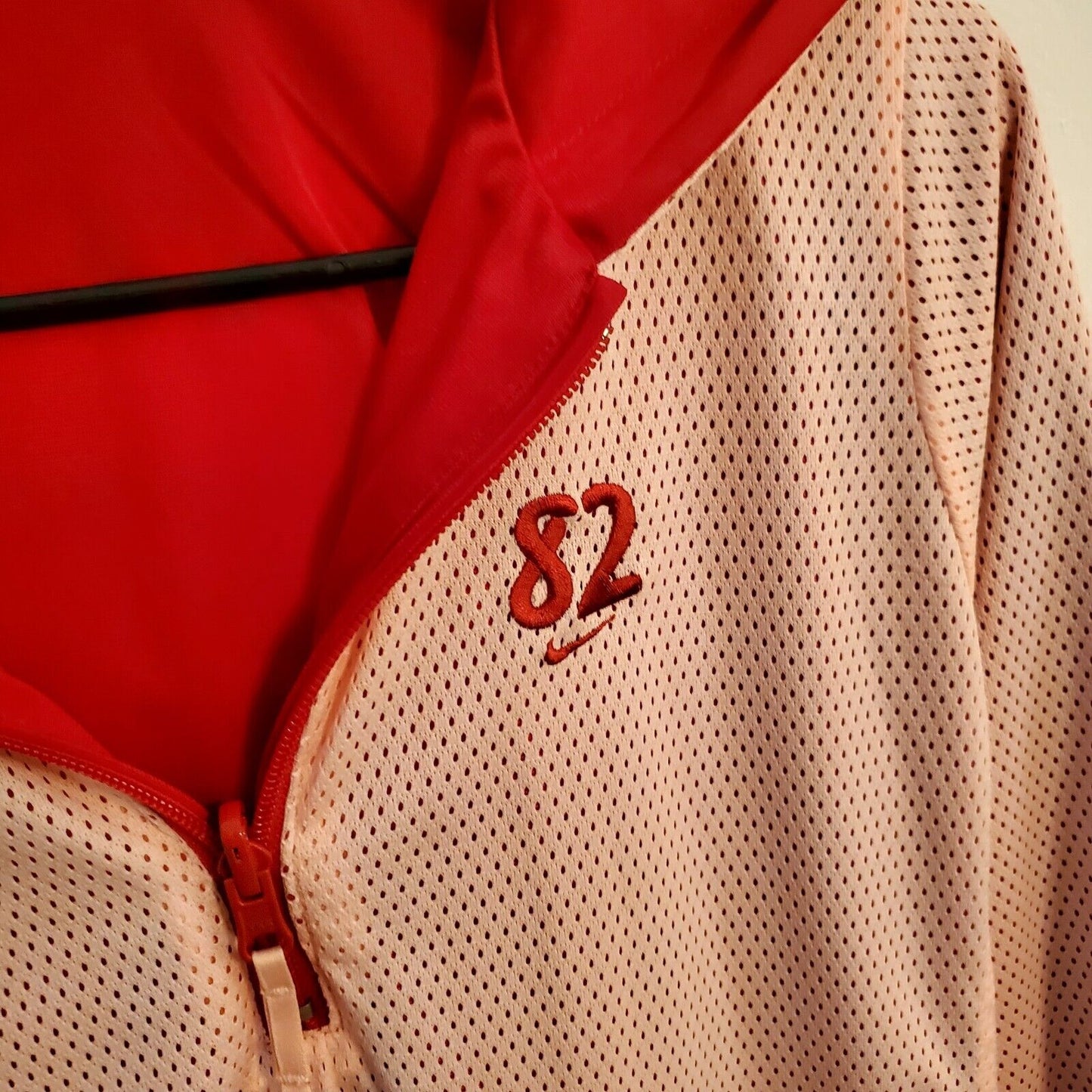 Nike Pink & Red Reversible Zip Front #82 Track & Field Jacket Running 