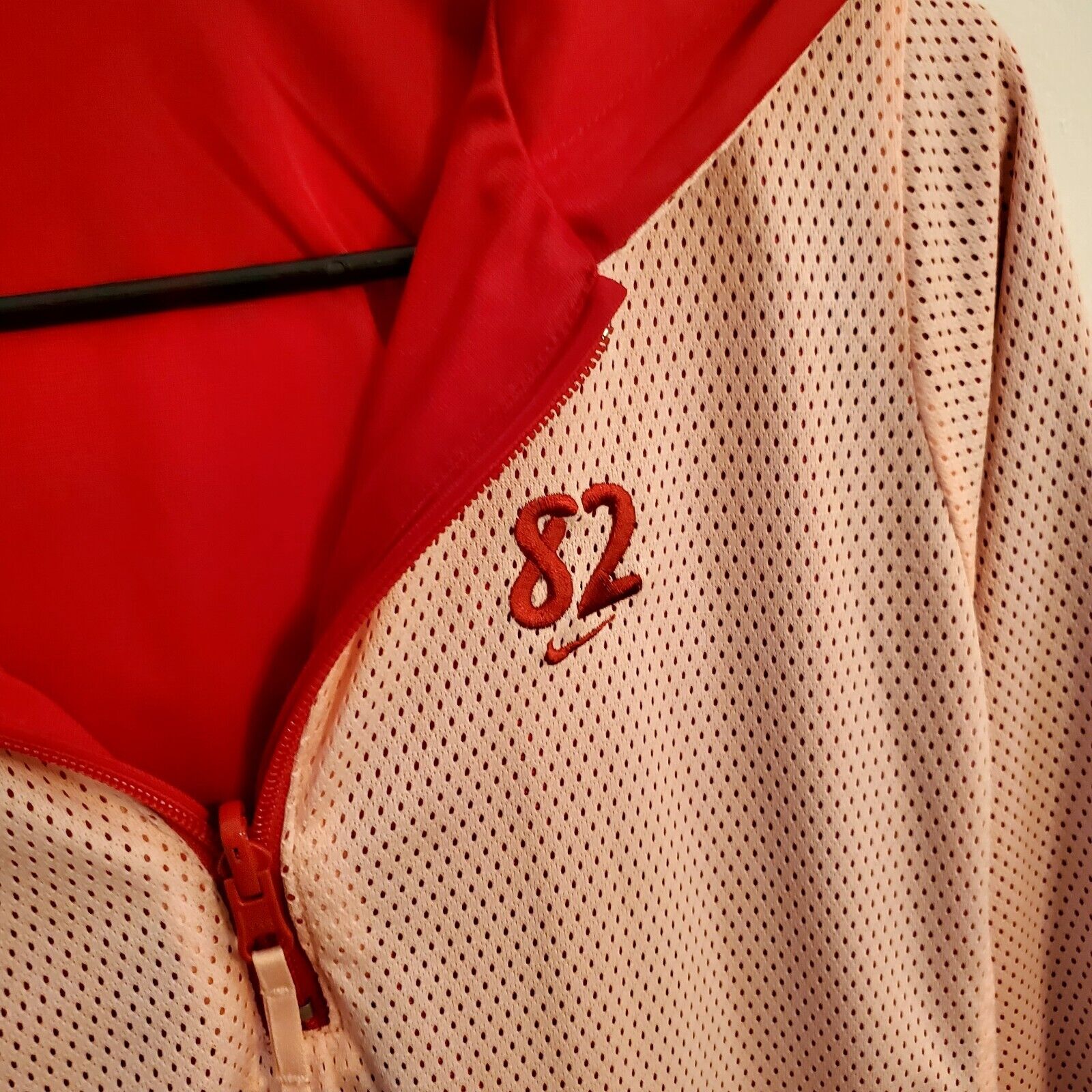 Nike Pink & Red Reversible Zip Front #82 Track & Field Jacket Running 