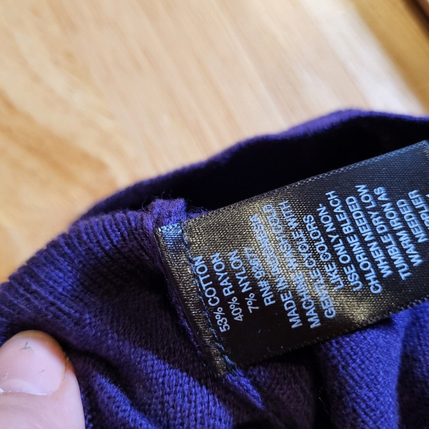 NWT Purple Knit Long SLEEVE Worthington  Sweater 20" P2P