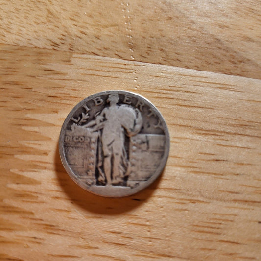 US 1/4 Dollar 1920 Standing Liberty Quarter 5.63g Silver 