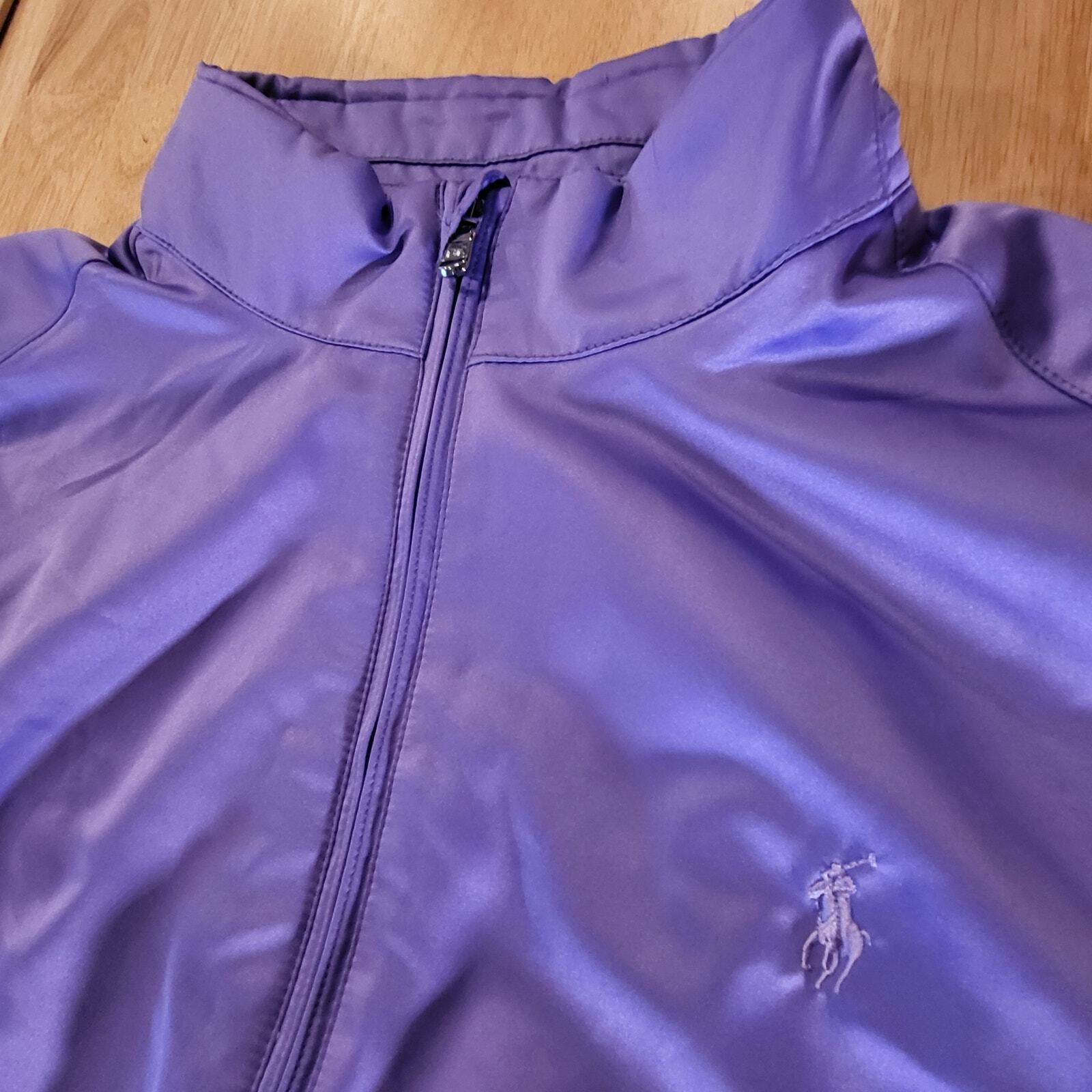 Purple Ralph Lauren Golf Zip Vest XL Pockets Breathable 22" P2P 22" Long