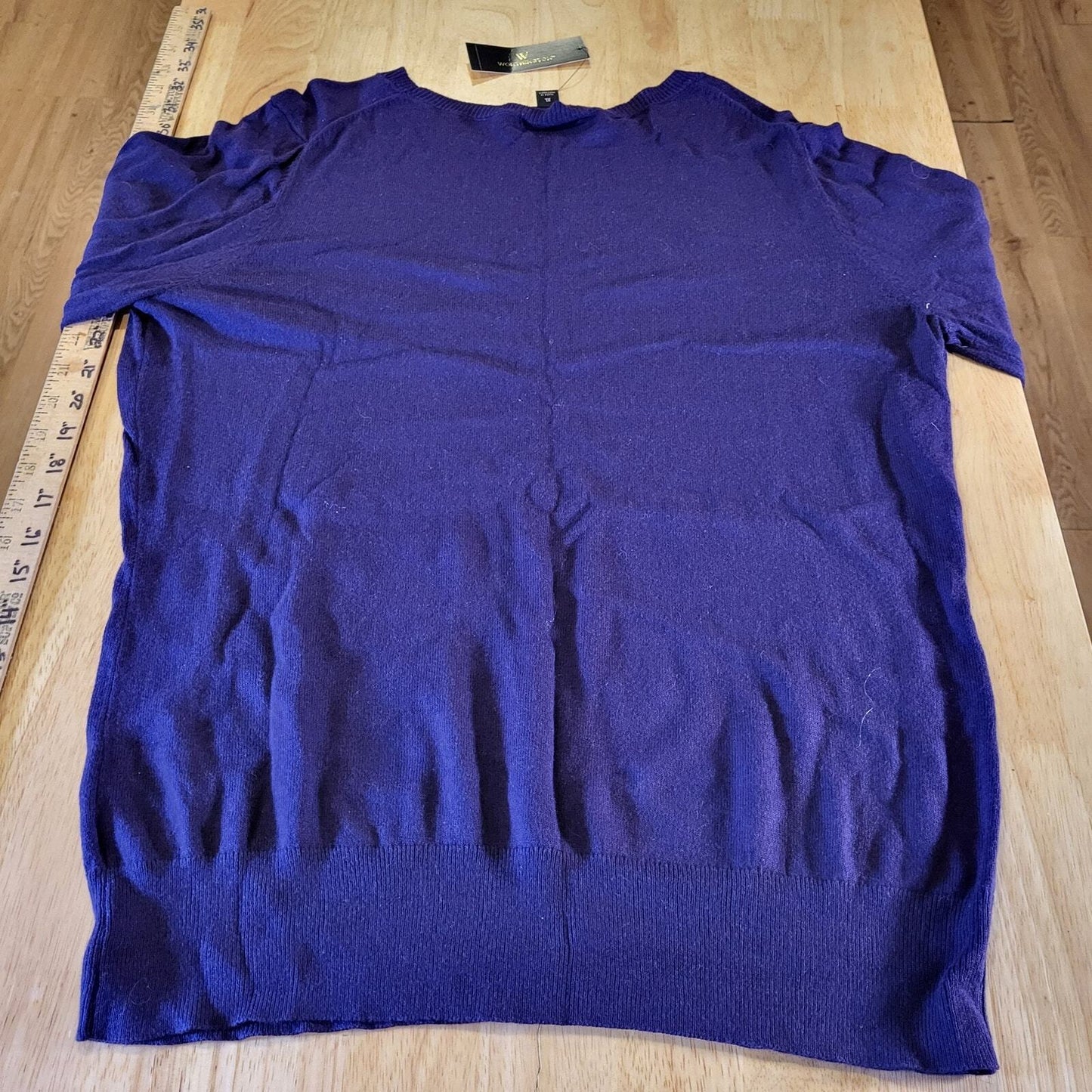 NWT Purple Knit Long SLEEVE Worthington  Sweater 20" P2P