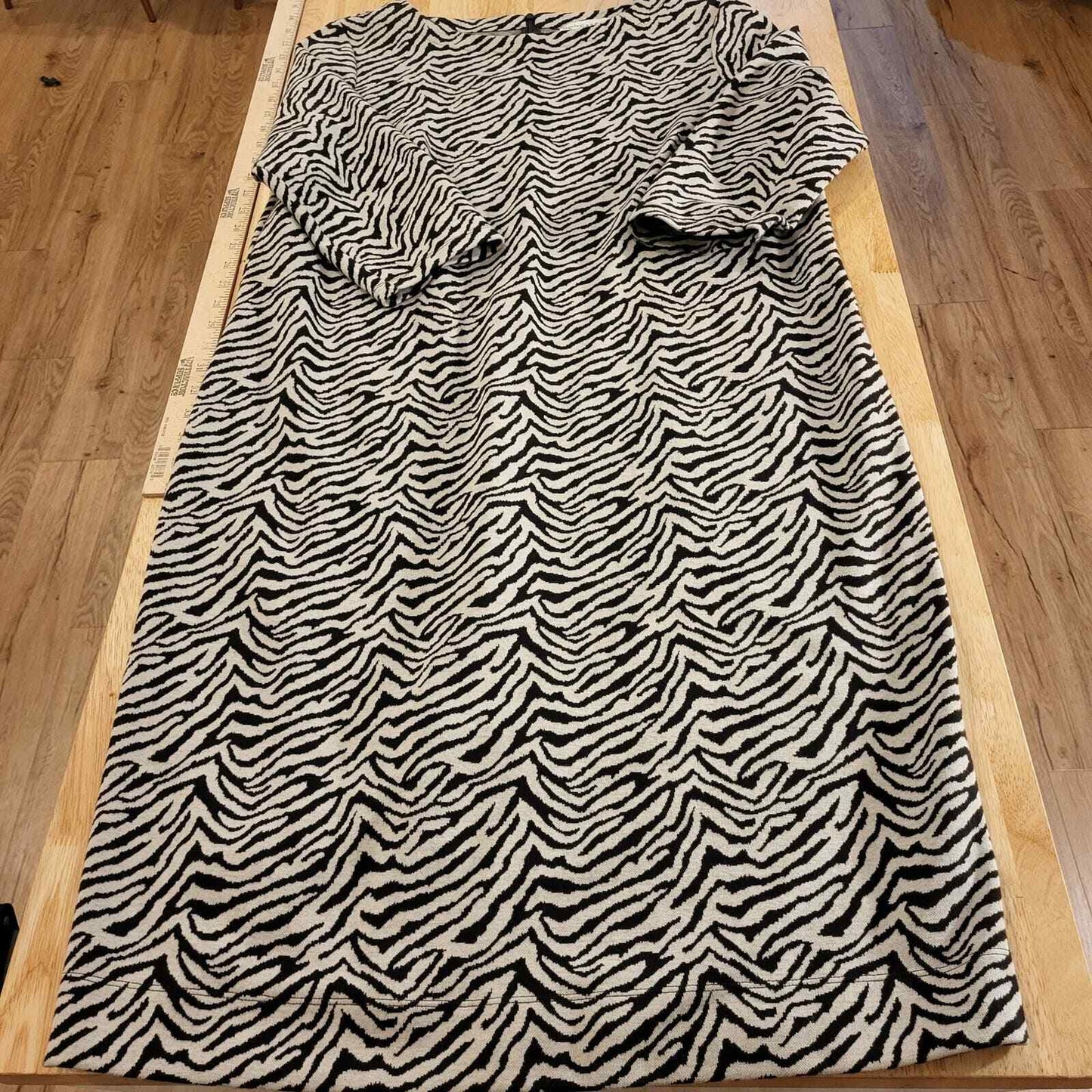 Animal Print Knit Doncaster Maxi Dress  3/4 Sleeve 23" pit to pit