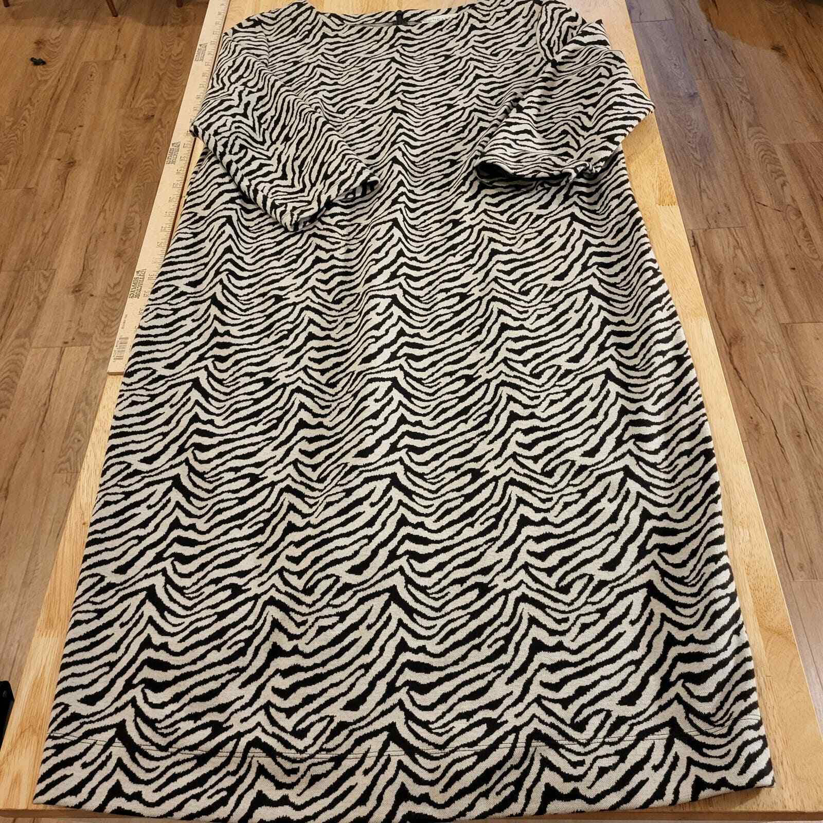 Animal Print Knit Doncaster Maxi Dress  3/4 Sleeve 23" pit to pit
