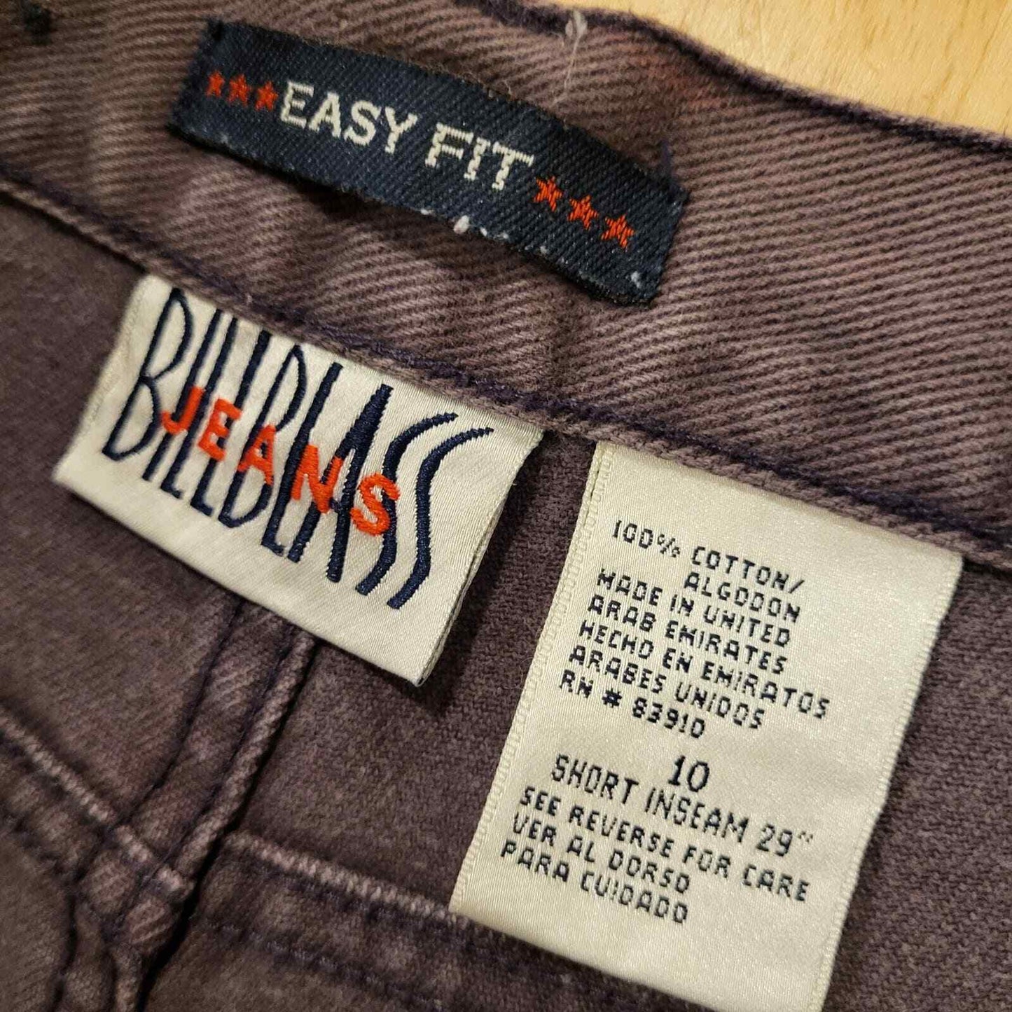 Bill Blass Vintage Easy Fit Purple Jeans 10 Short 28" Inseam 100% Cotton