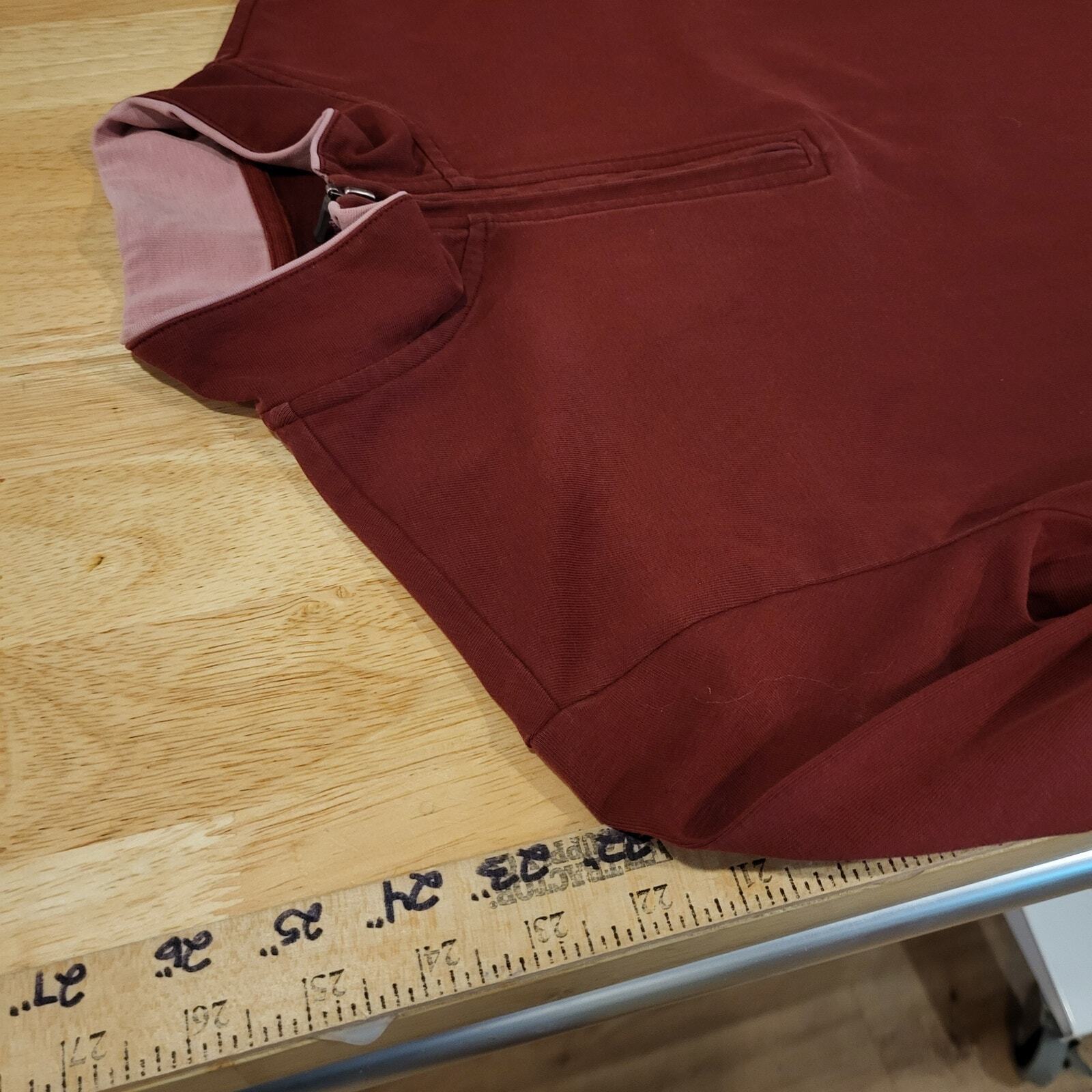 Patagonia burgundy quarter zip long sleeve mock neck medium cotton blend shirt M