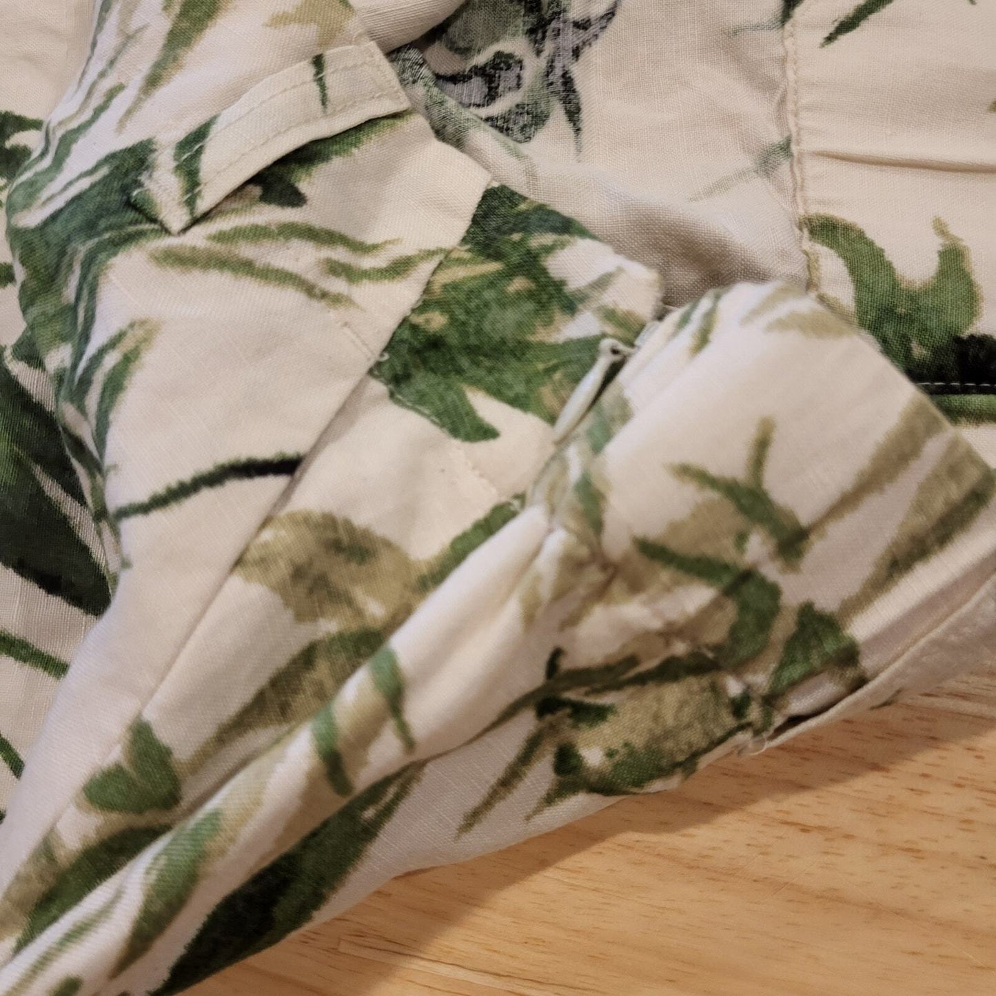 Nwt J. Jill Botanical Print Elastic Waist Wide Leg Nylon Blend Trousers XL Tall