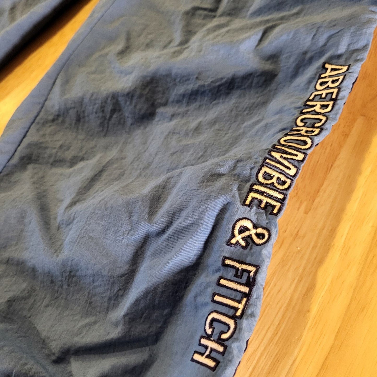 Vintage Abercrombie & Fitch Blue Breakaway Snap Windbreaker Jersey Lined Pants S