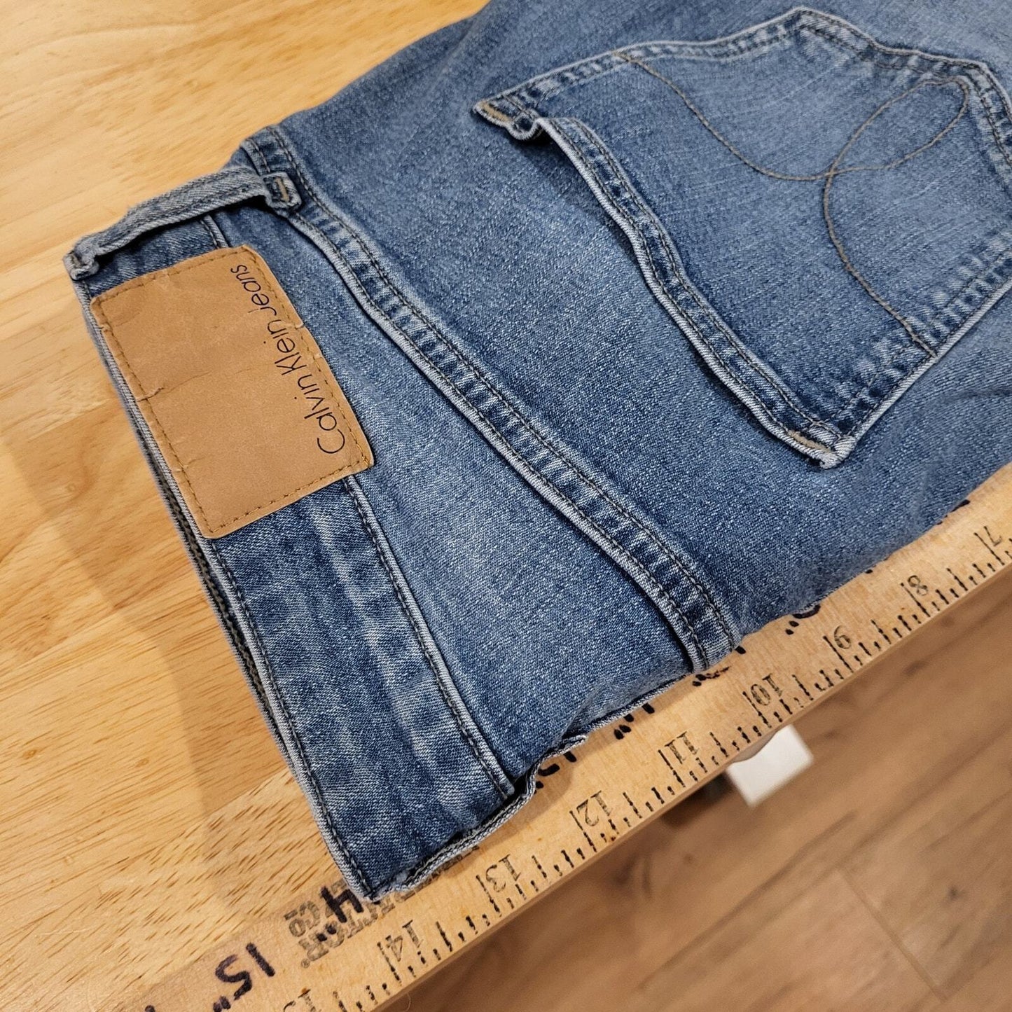 Calvin Cropped Skinny Stretch Denim Jeans 10  Hi Waist 26" Inseam