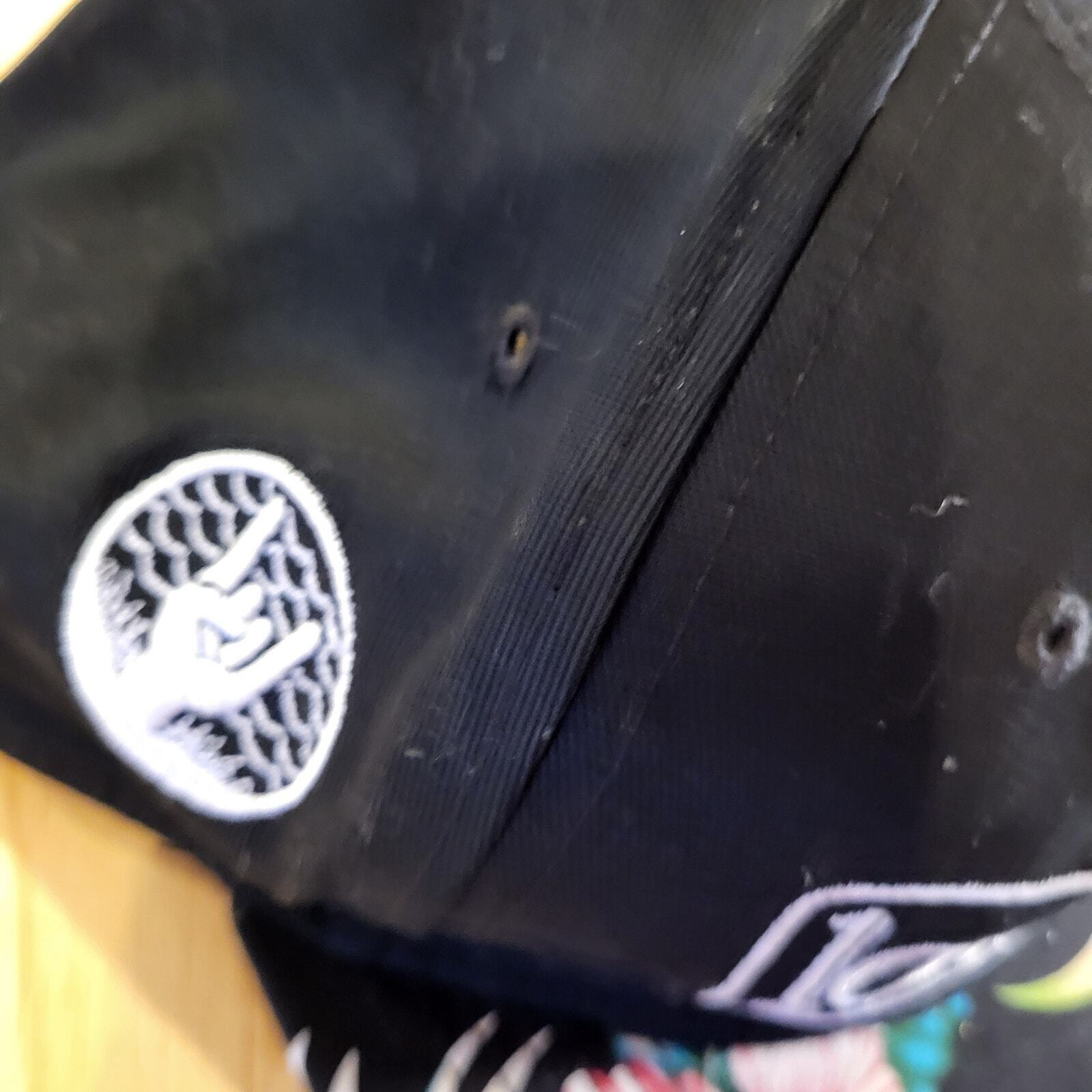 Lowlife Bar Floral BLACK baseball hat Folly Beach South Carolina Snap Back