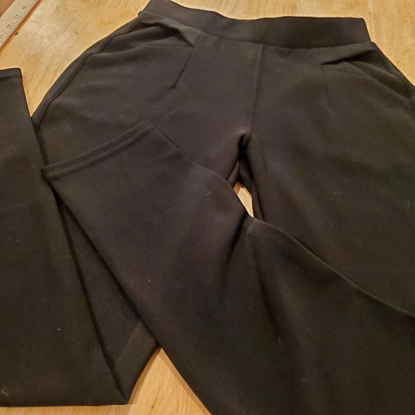 Black Indero Cigarette Pant With Unique Pocket Detail Stretch S/M