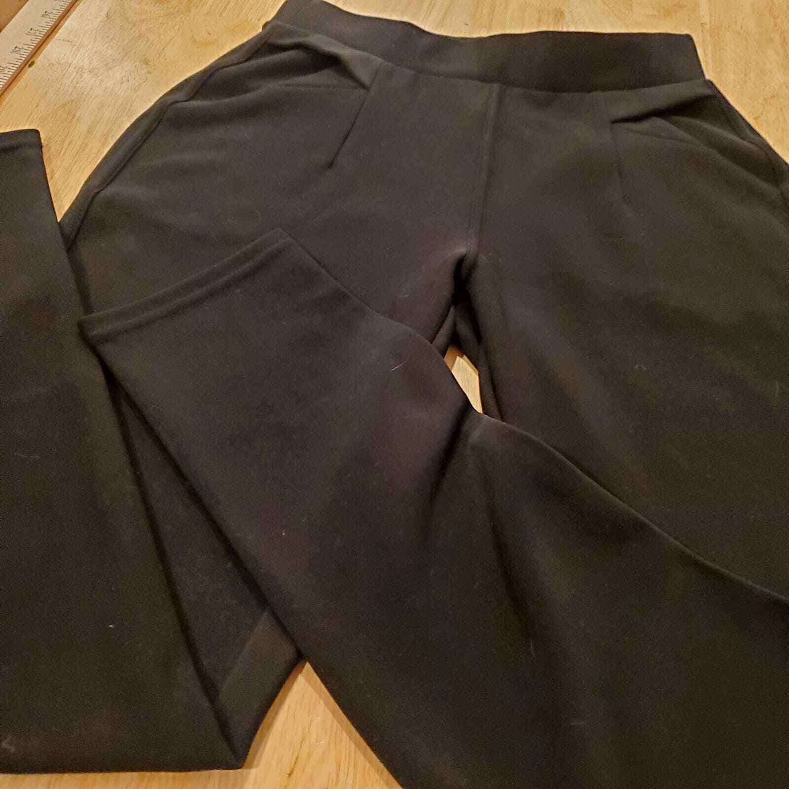 Black Indero Cigarette Pant With Unique Pocket Detail Stretch S/M