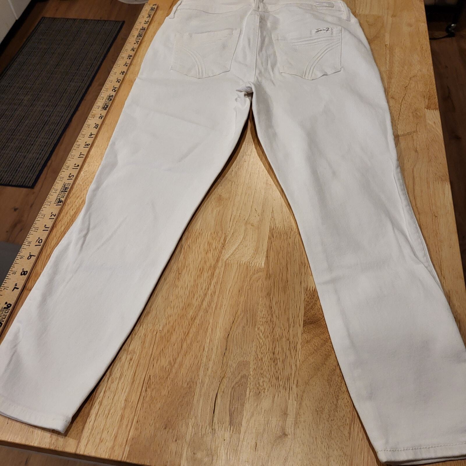 Seven Jeans High Rise Ankle Skinny 10 White 28"