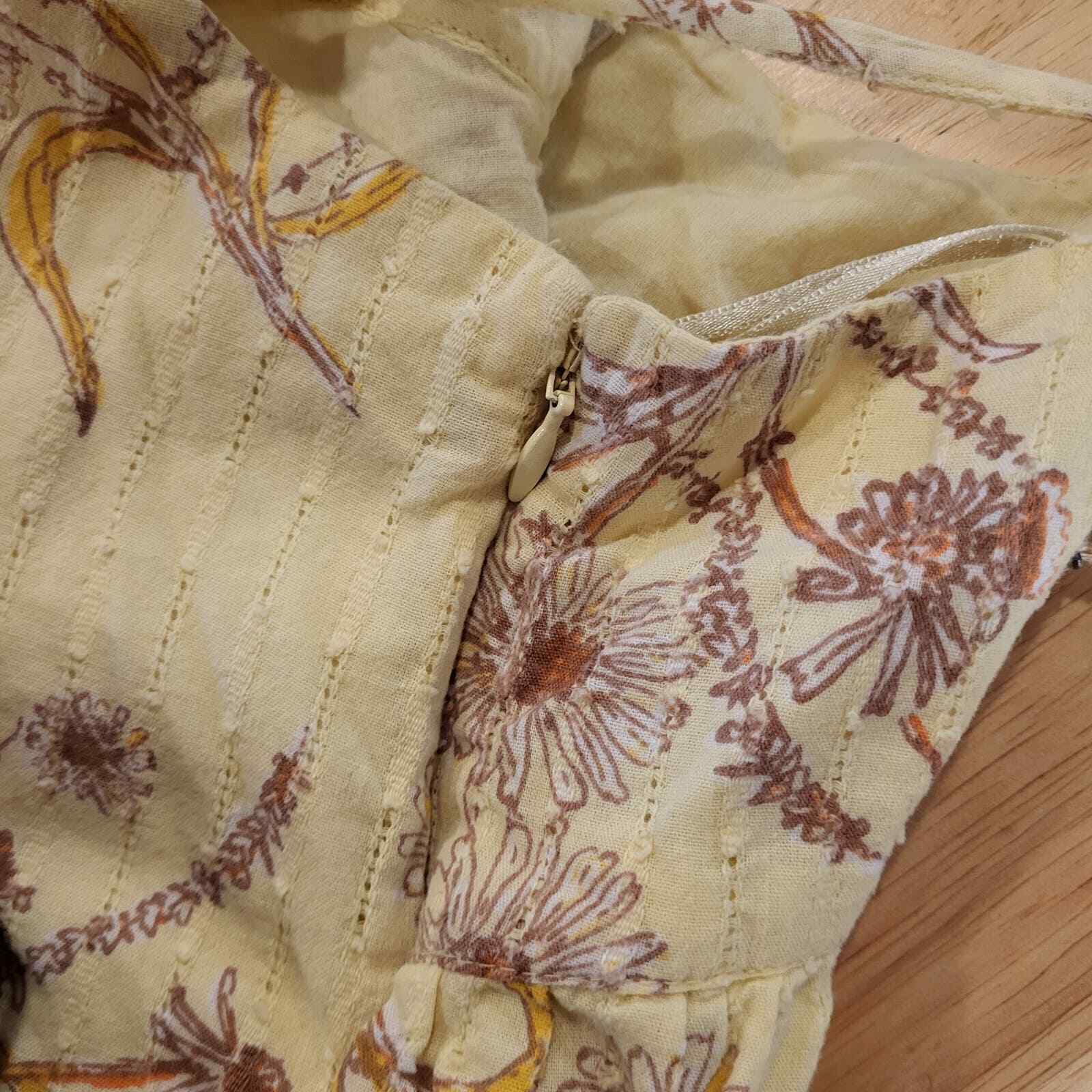 Yellow Urban Outfitters Floral Spaghetti Strap Dress Short