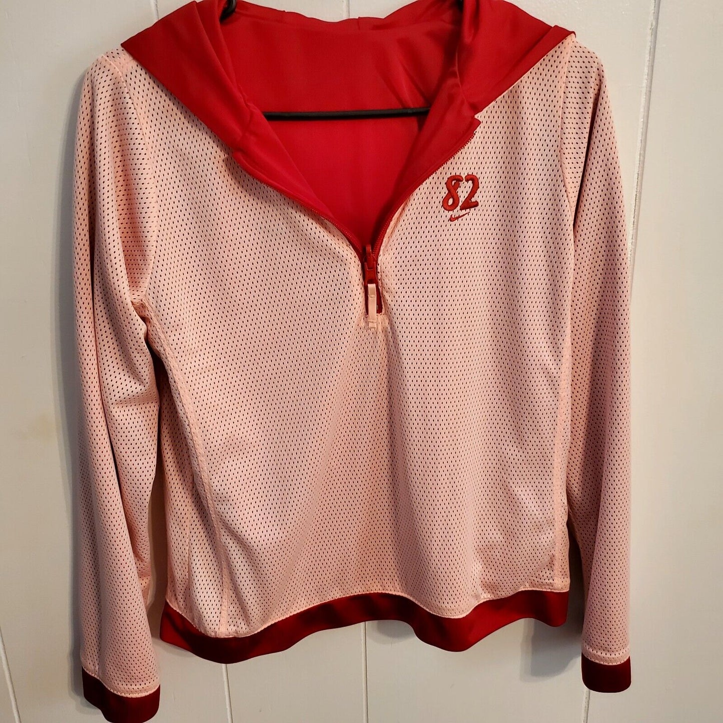 Nike Pink & Red Reversible Zip Front #82 Track & Field Jacket Running 