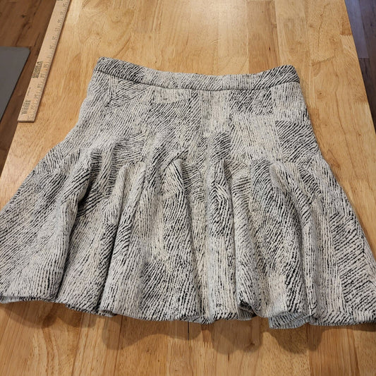 Size 4 Banana Republic Grey Mini Skirt Cotton Blend Invisible Zipper