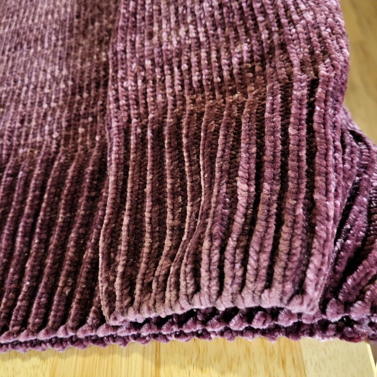 Purple Chenille Knit Sweater Zenana Outfitters XL Soft Lush Oversized 