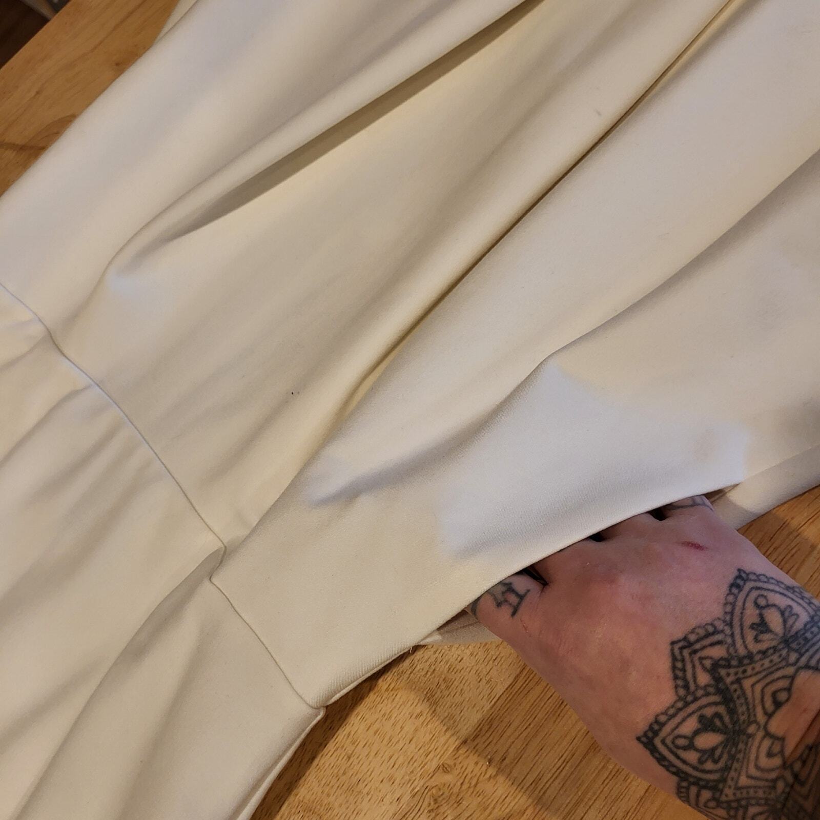Ted Baker White Ritzi Ruffle-Trimmed Tea Length Viscose Dress Size 2