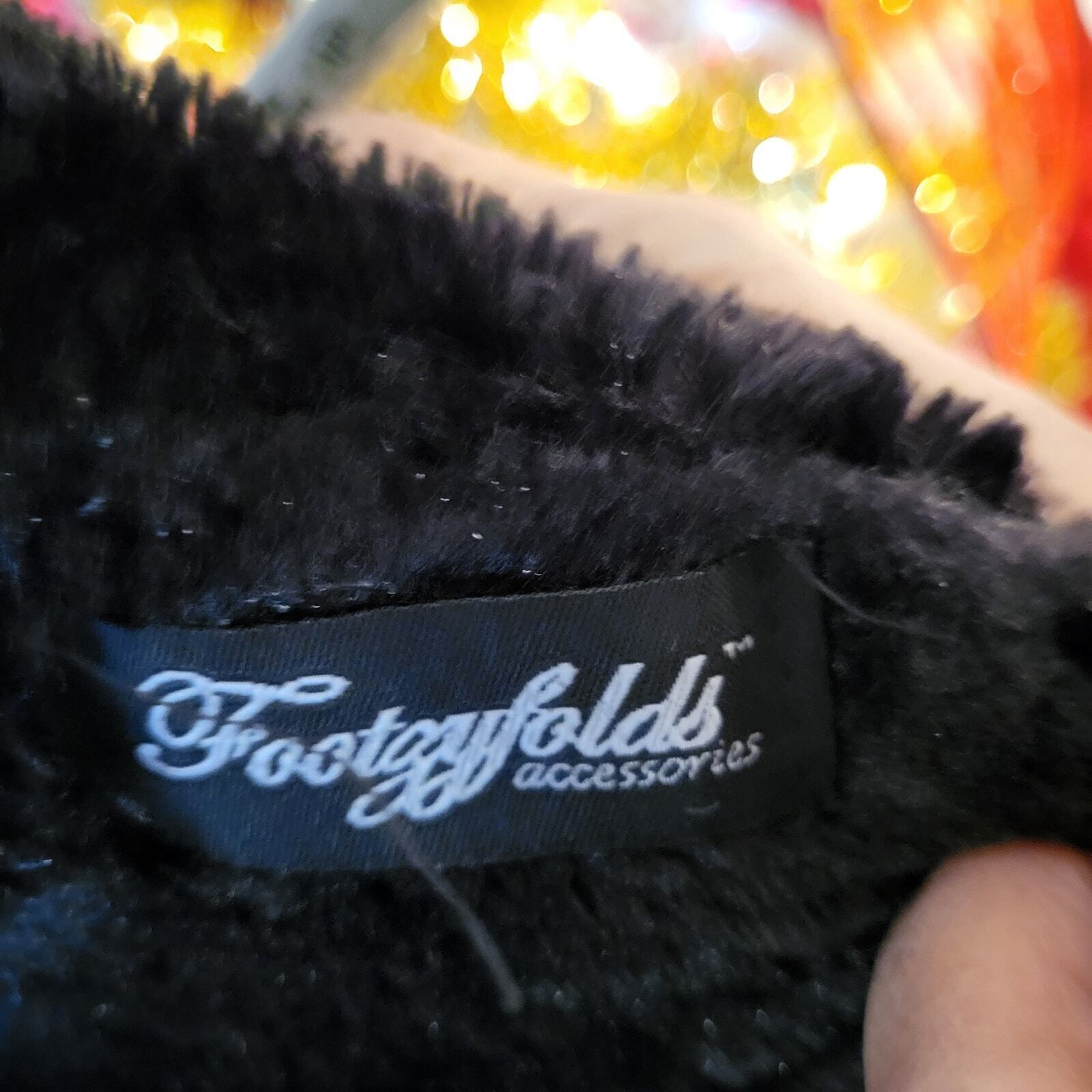 Black Faux Fur Soft Fussy Hooded Cape Formal Opera 