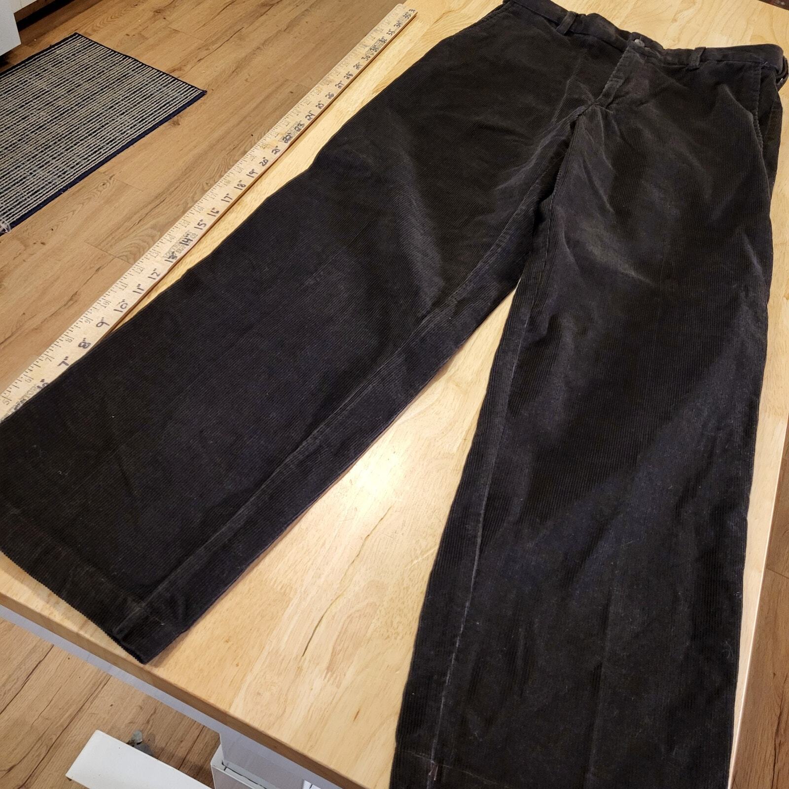 NWT Haggar 100% Cotton Brown Corduroy 32 x 30 Maximum Comfort Waist 
