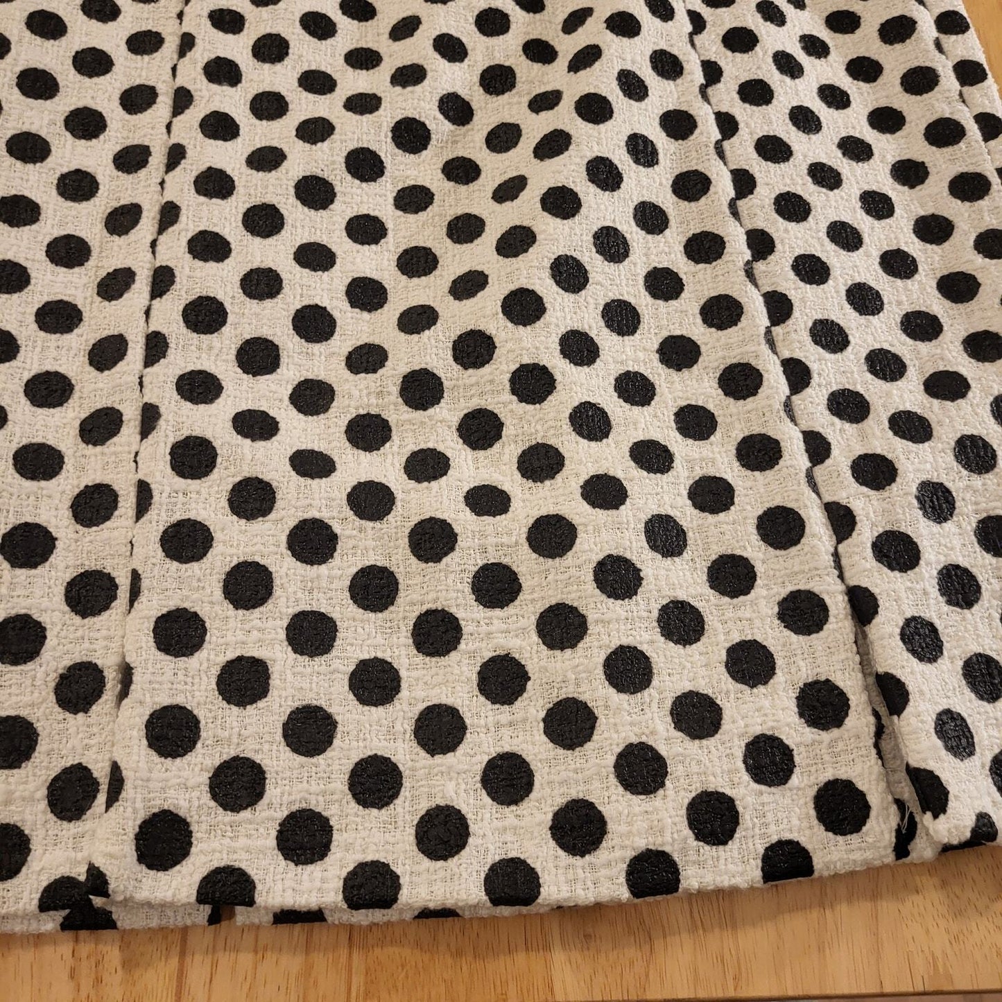 Nwt Doncaster Black & White Polka Dot Pencil Slit Skirt Incredible Quality SZ 10