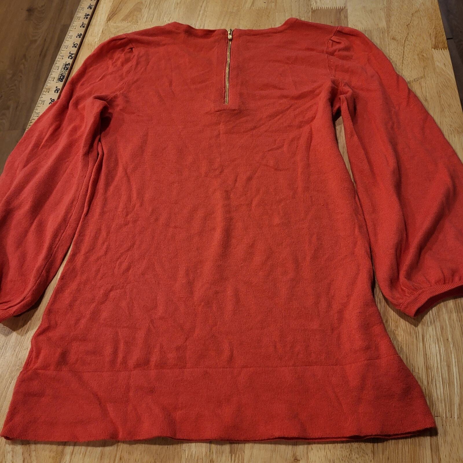 Lilly Pulitzer Salmon 3/4 Sleeve Thin Sweater Gold Zip Cotton Close Knit xs