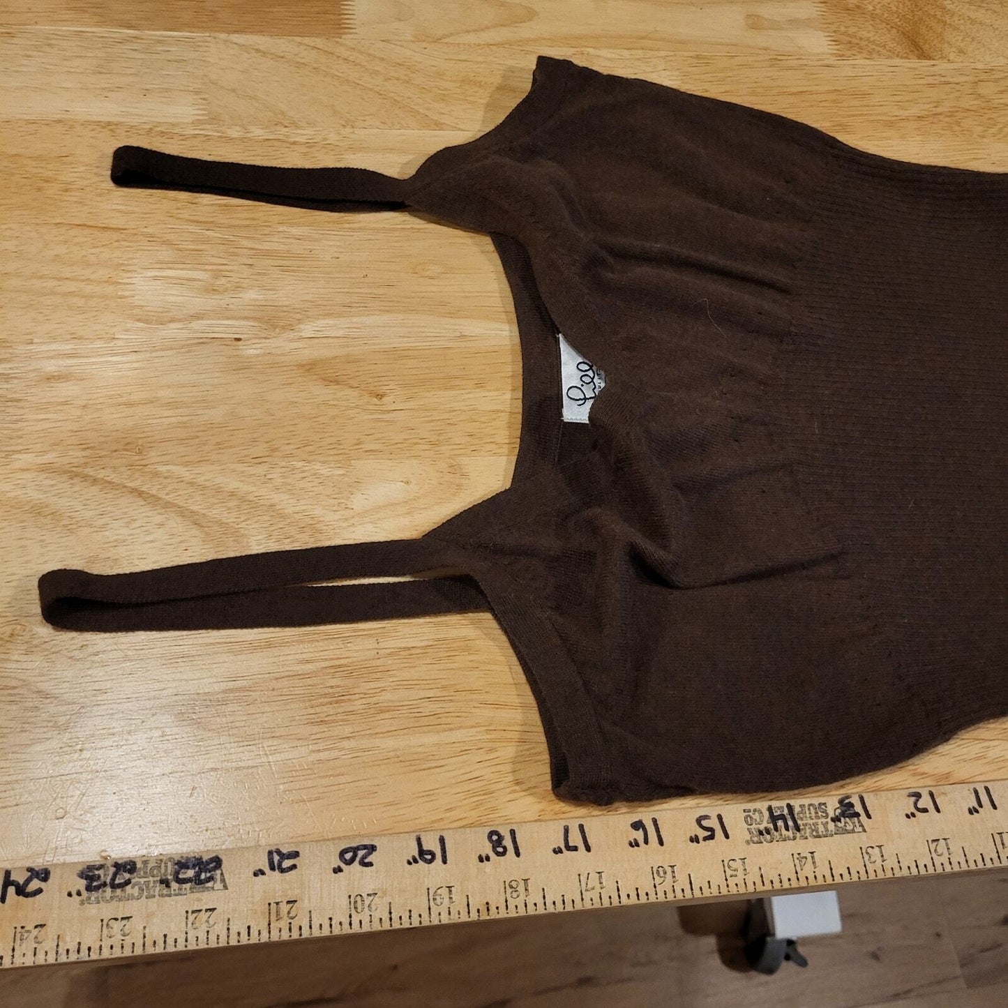 Lilly Pulitzer Brown knit sweater tank x-small 70% Cotton 20% Cashmere 10 Silk