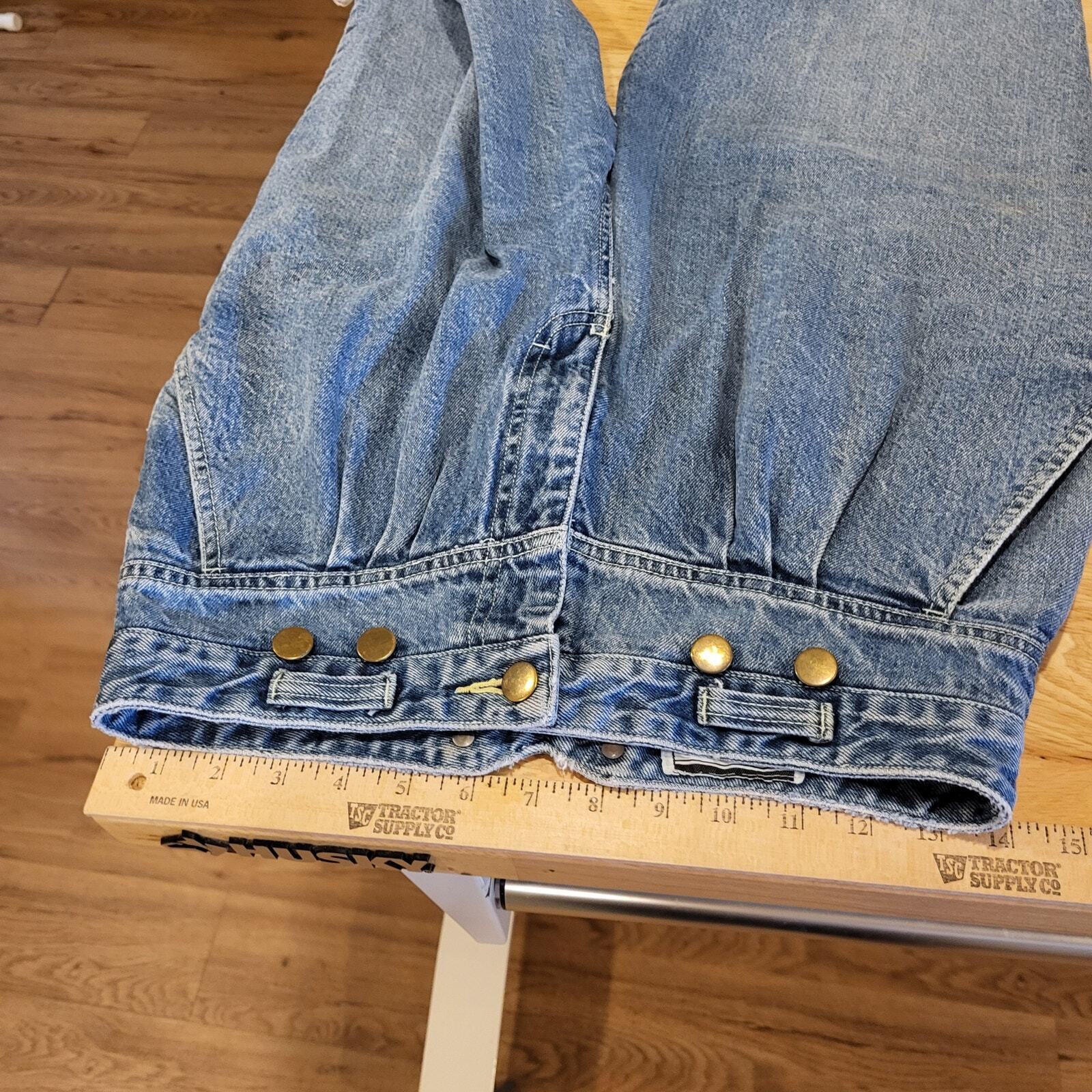 Vintage Fabrizio Sportwear 90's Denim Yoke Jean Shorts Cutoff Suspender Button