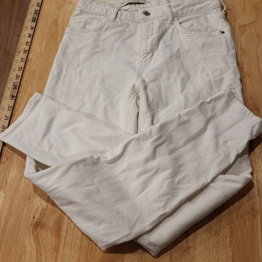 Anthropologie Pilcro & The Letterpress White High Rise Skinny Jeans 28 Waist Ins