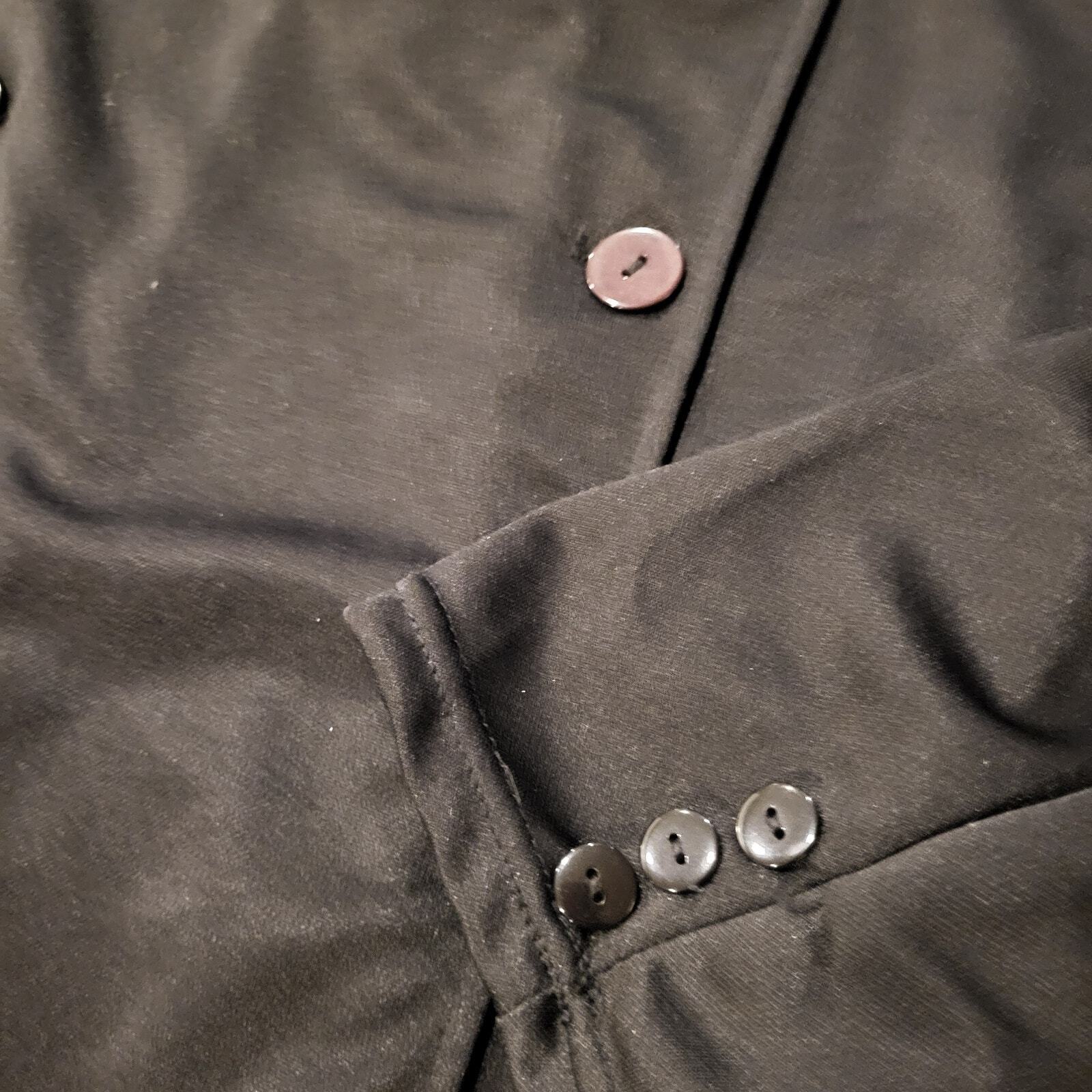Green Hornet Costume Top Black Button Polyester Adult Medium/Large Halloween
