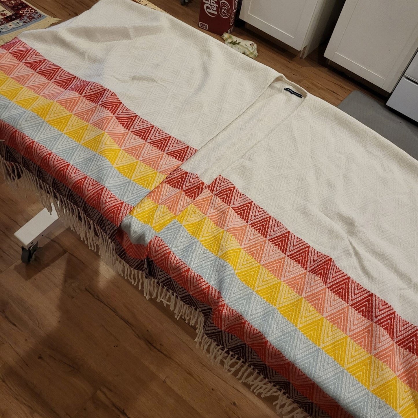 American Eagle Outfitters Rainbow Striped Poncho Shawl Geometric 