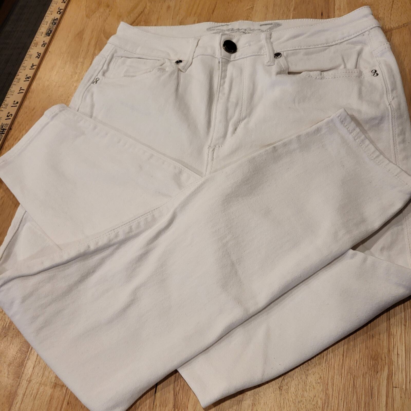 Seven Jeans High Rise Ankle Skinny 10 White 28"