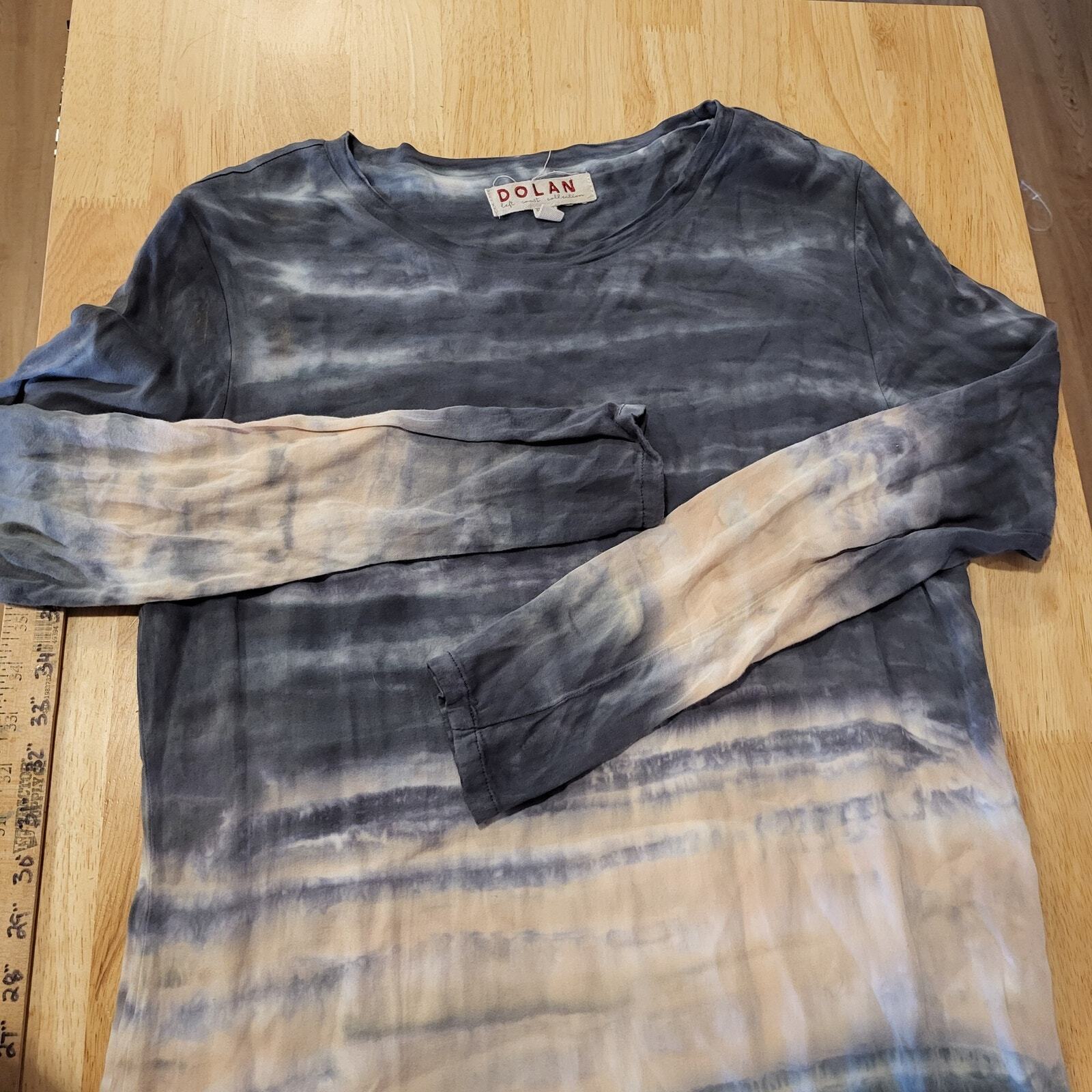 Dolan Left Coast Collection Tie Die Super Soft Long Sleeve T-shirt Dress Medium