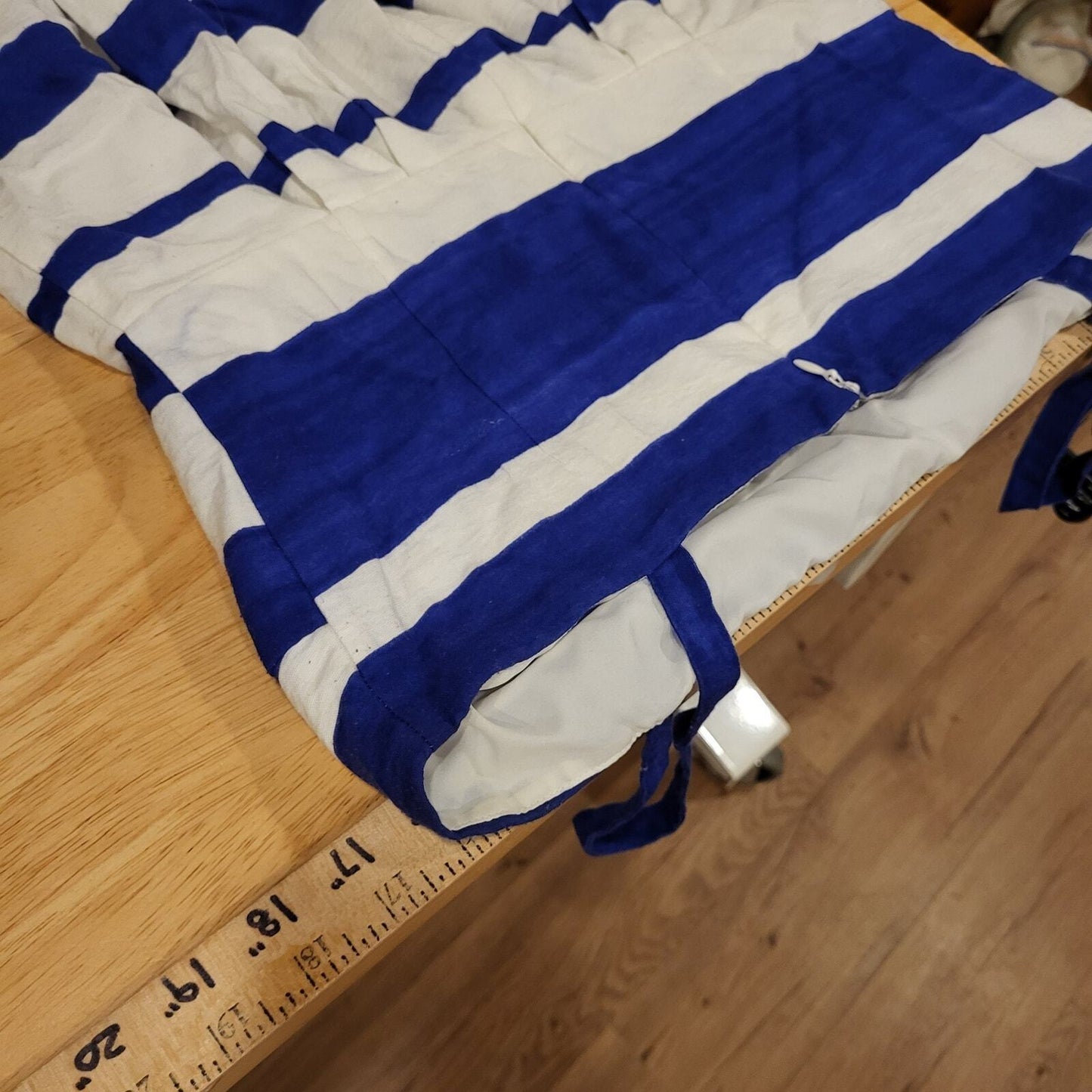 Ann Taylor Loft Blue & White Size Six Strappy Knee Dress 16" P2P 14" Waist