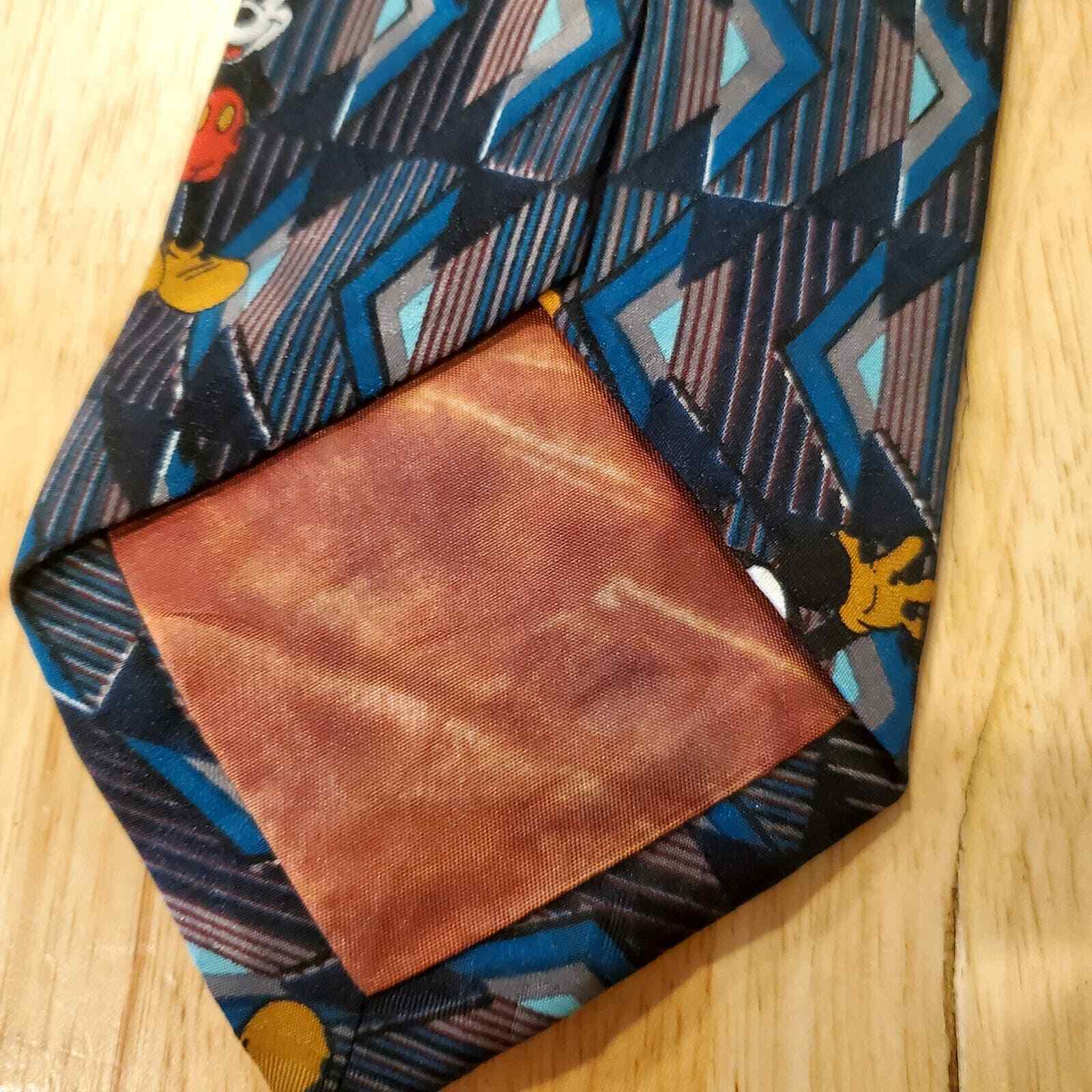 Vintage Disney Mickey Mouse Tie Geometric Print