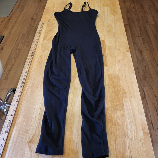 Treelance Black Spaghetti Strap Full Body Black Leotard Organic Cotton Spandex 
