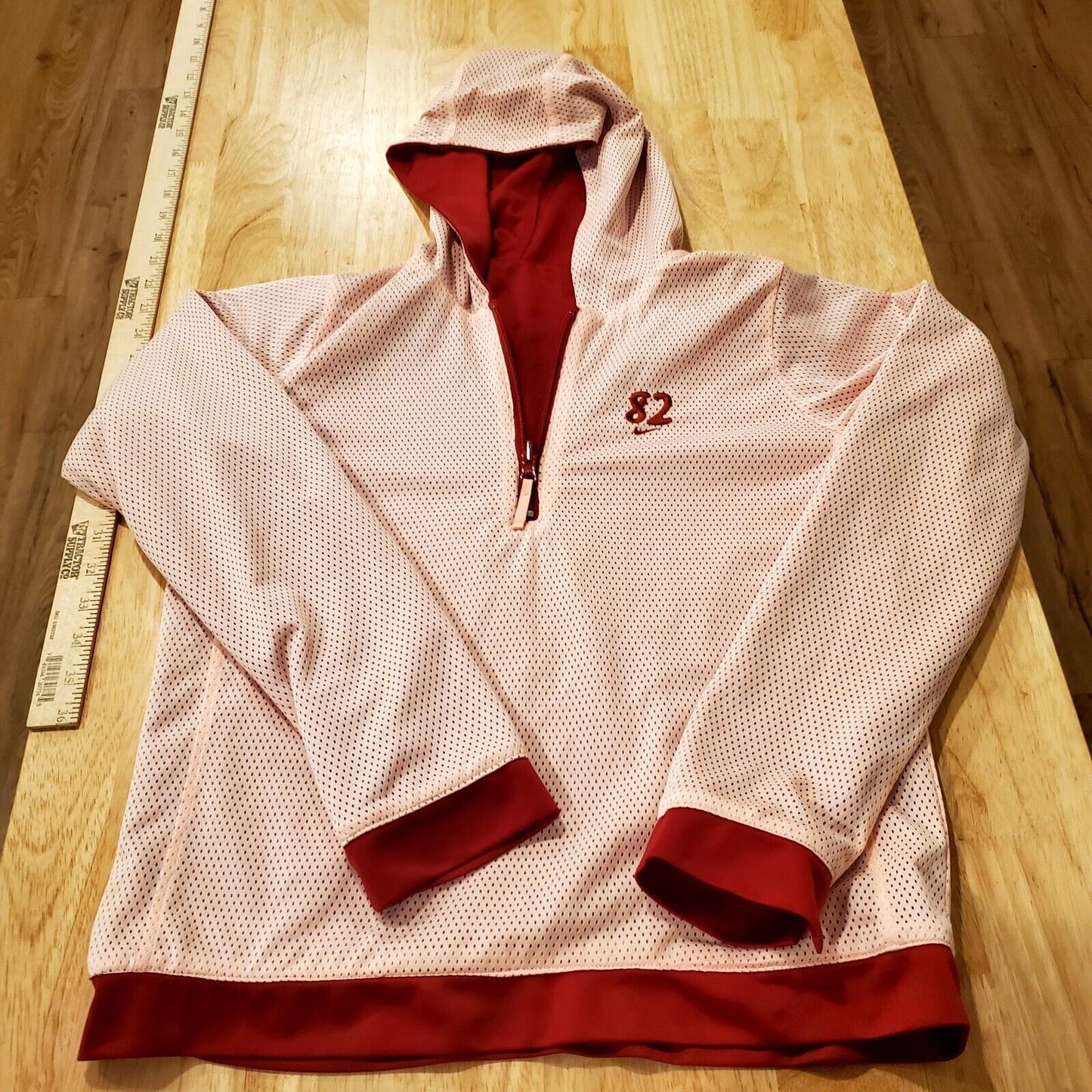 Nike Pink & Red Reversible Zip Front #82 Track & Field Jacket Running 