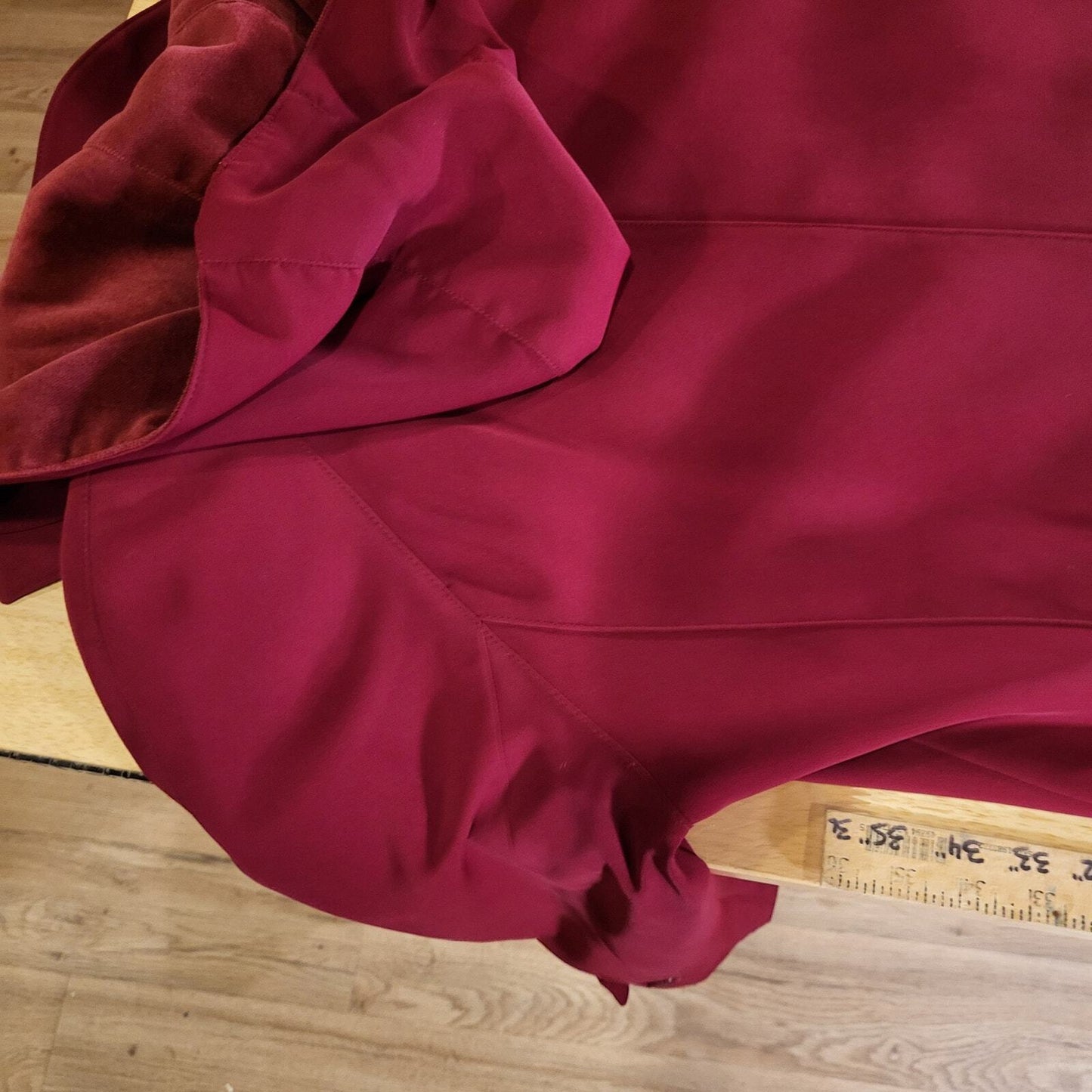 Preston & York Red Hooded Trench Removable Lining Size 6 24" P2P