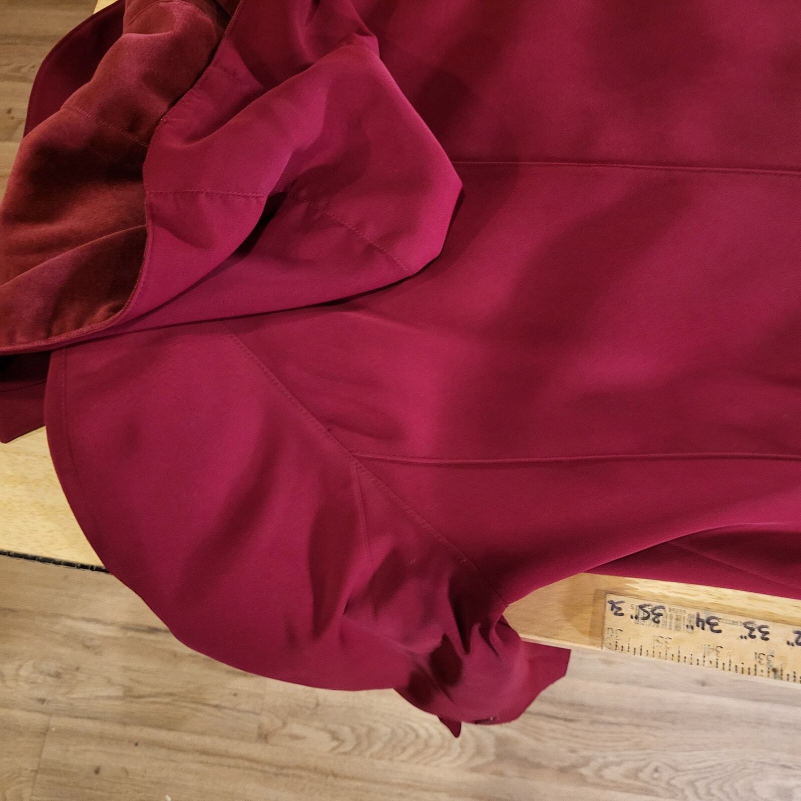 Preston & York Red Hooded Trench Removable Lining Size 6 24" P2P