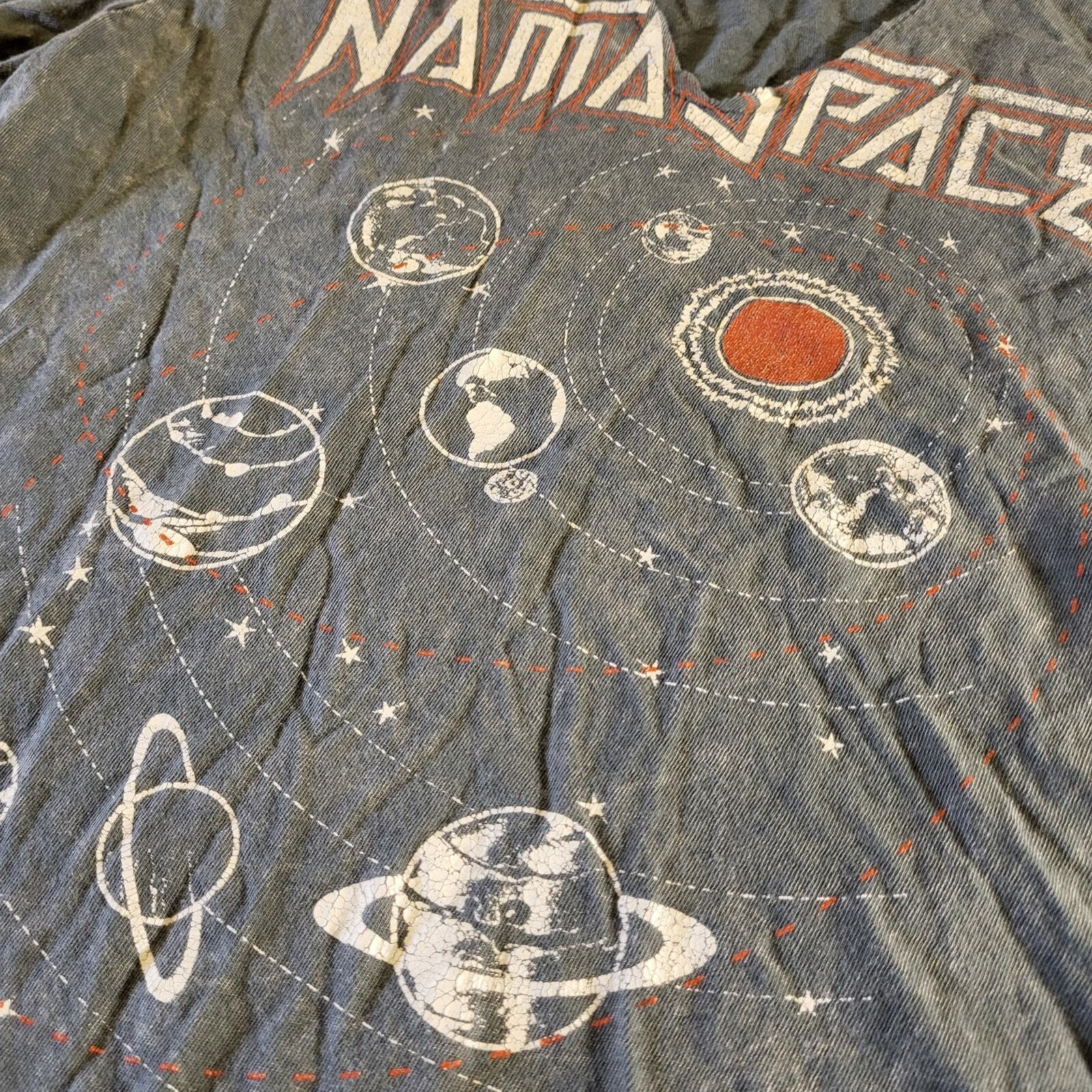 Modern Lux Namaspace Yoga Meditation Distressed xs T-shirt Gray