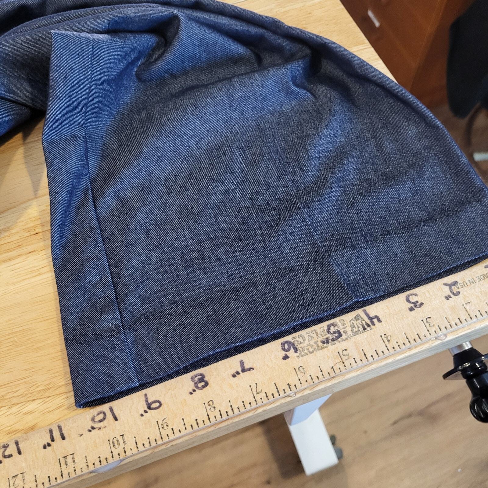 Express Stretch Blue Sailor Pants Wide Let Button Pocket 9/10 Denim 30" Waist