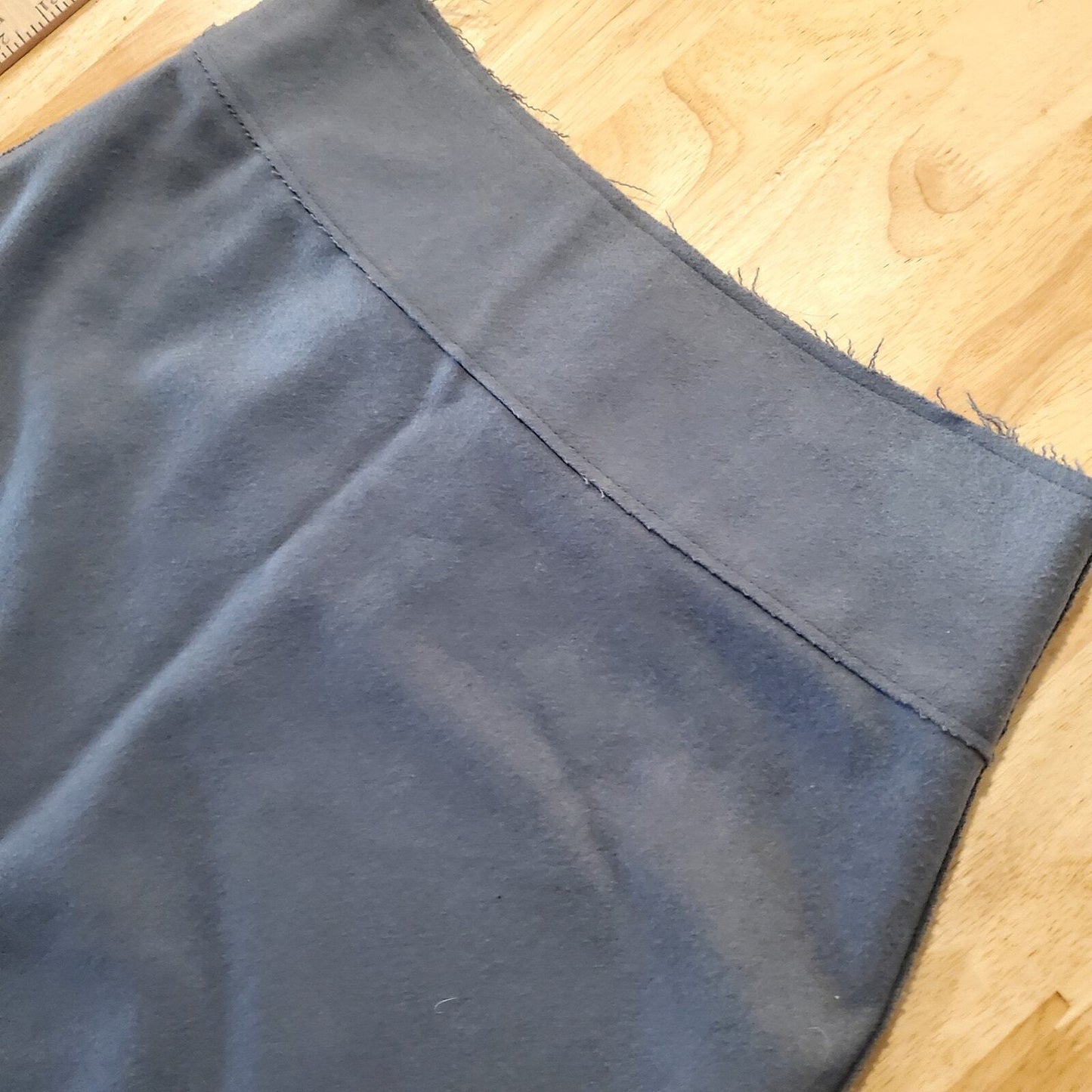 Parni A Line Skirt XS Lined Raw Hem 28" Waist Grey Wool Blend Flannel Zipper
