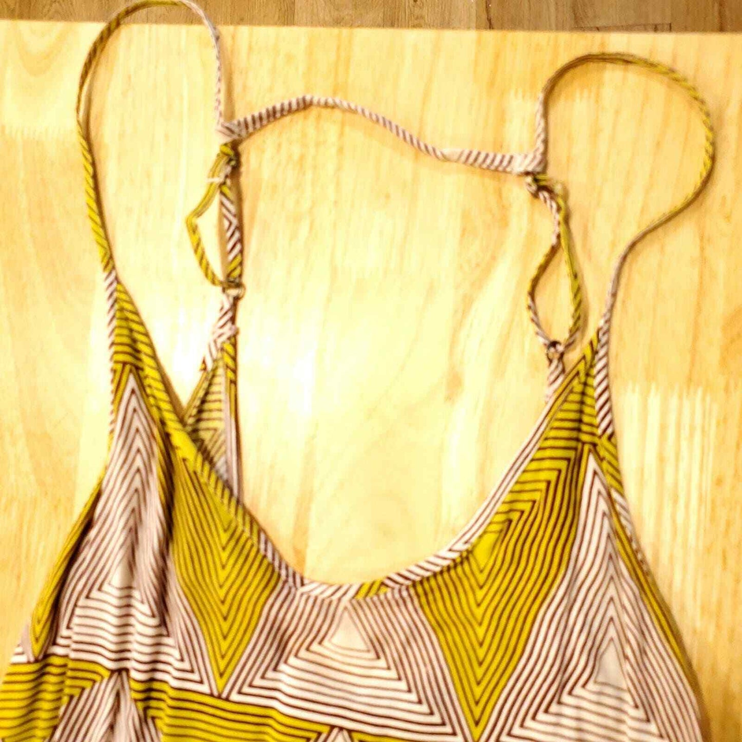 Billabong Geometric Print Spaghetti Strap Dress Hi-Low