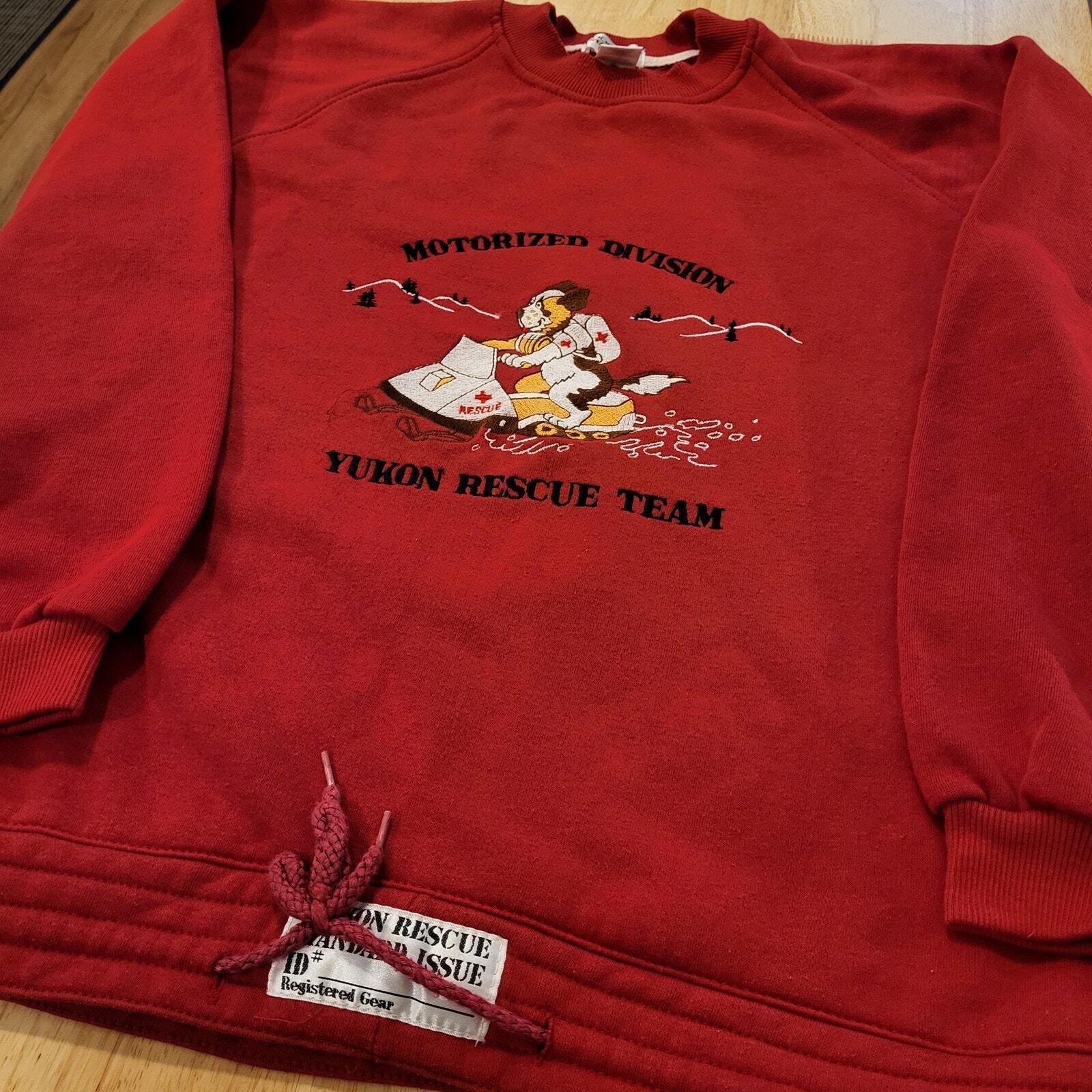 Vintage Jockey Yukon Rescue Sweatshirt XL St. Bernard Snowmobile Cotton Blend