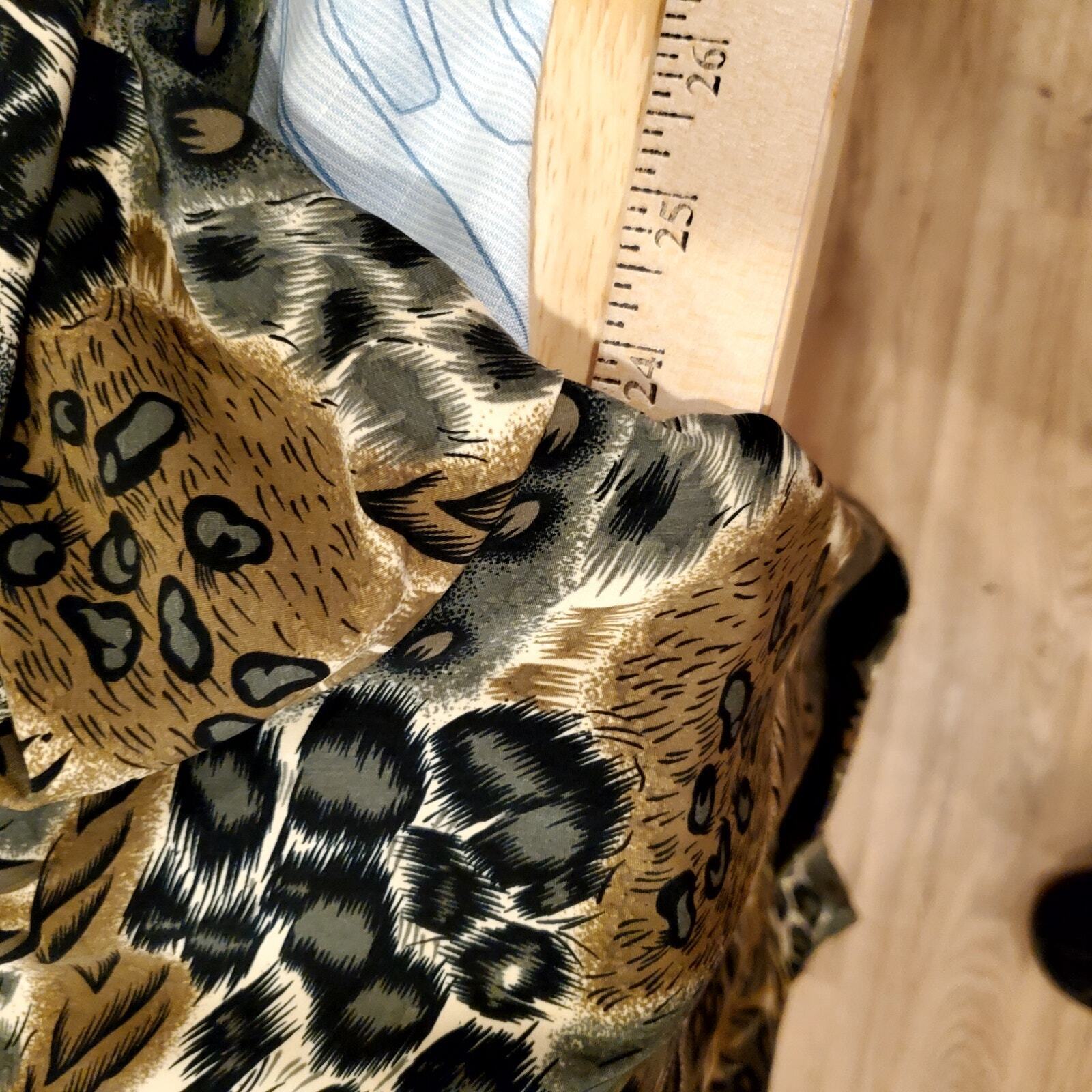 Jonathan Logan Vintage Satin Mixed Animal Print Blazer 80's Glam Rock 24" P2P 